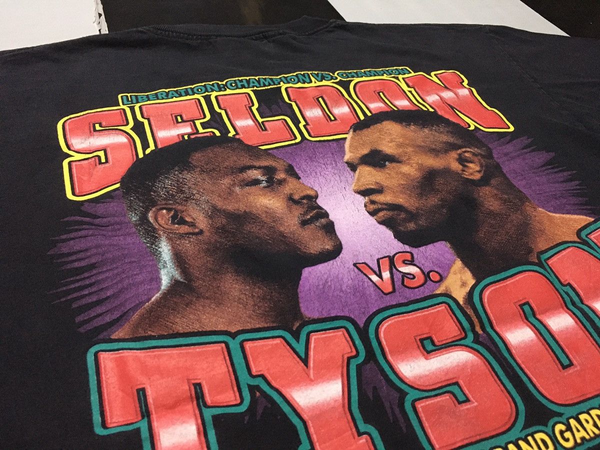 Rap Tees × Vintage Vintage Mike Tyson vs Seldon Shirt 1996 Rap tTee Size US XL / EU 56 / 4 - 3 Thumbnail