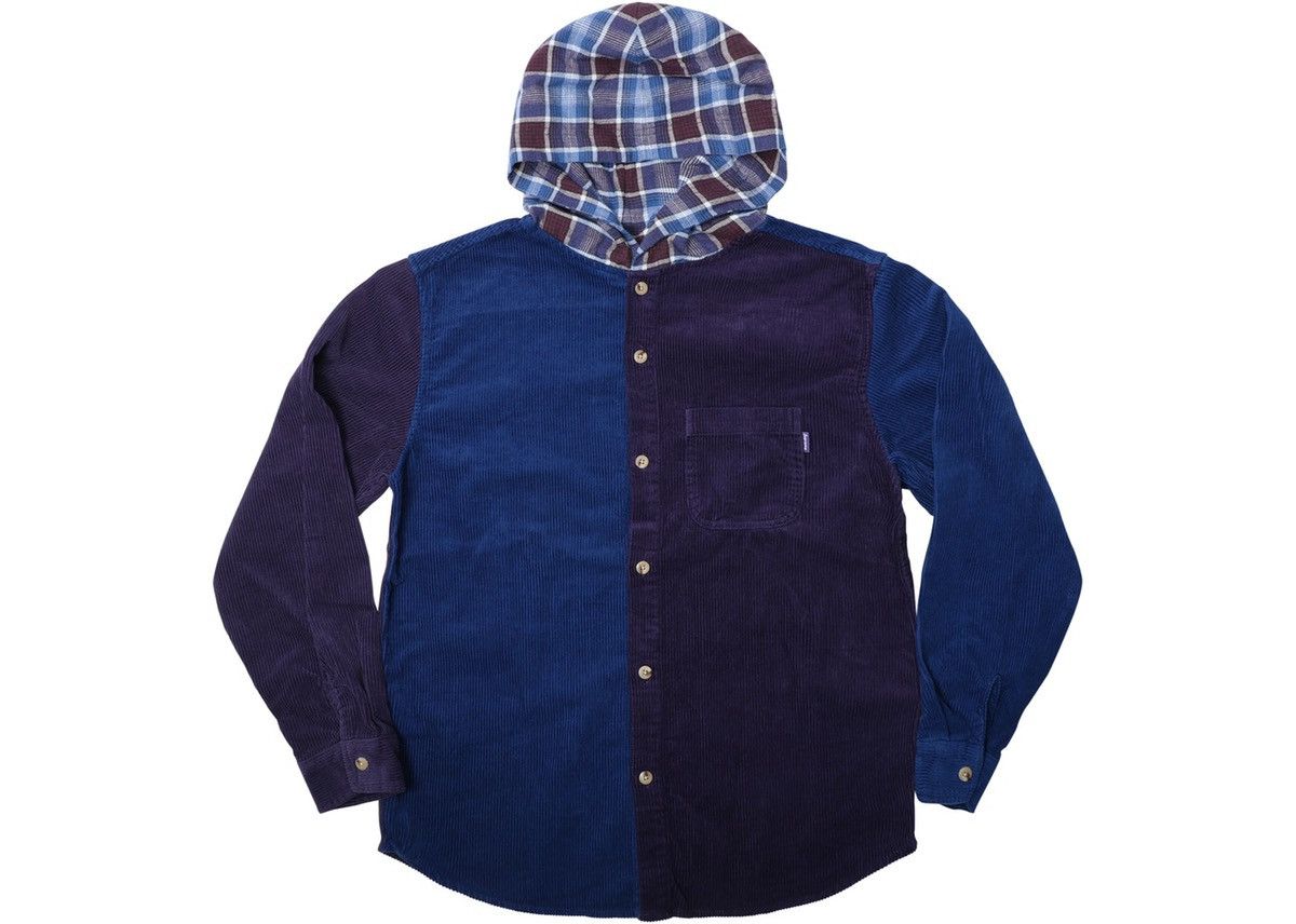 Supreme Supreme Hooded Color Block Corduroy Shirt Size US XL / EU 56 / 4 - 9 Thumbnail