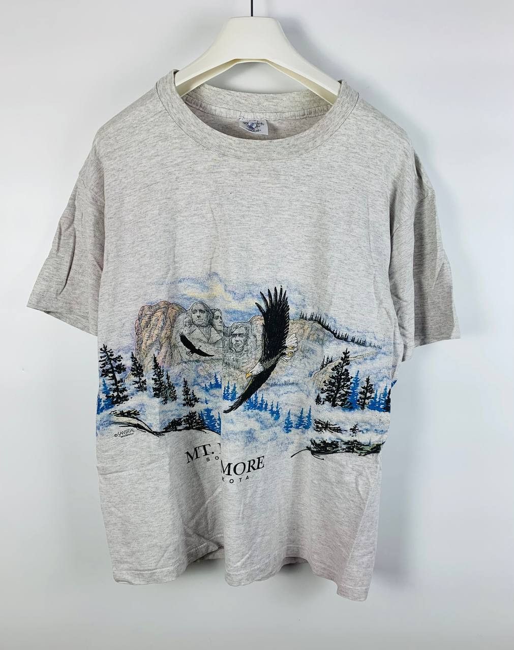 Vintage Vintage t-shirt short sleeve Big Logo grey USA XL Size US XL / EU 56 / 4 - 1 Thumbnail