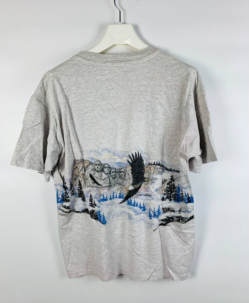 Vintage Vintage t-shirt short sleeve Big Logo grey USA XL Size US XL / EU 56 / 4 - 8 Thumbnail
