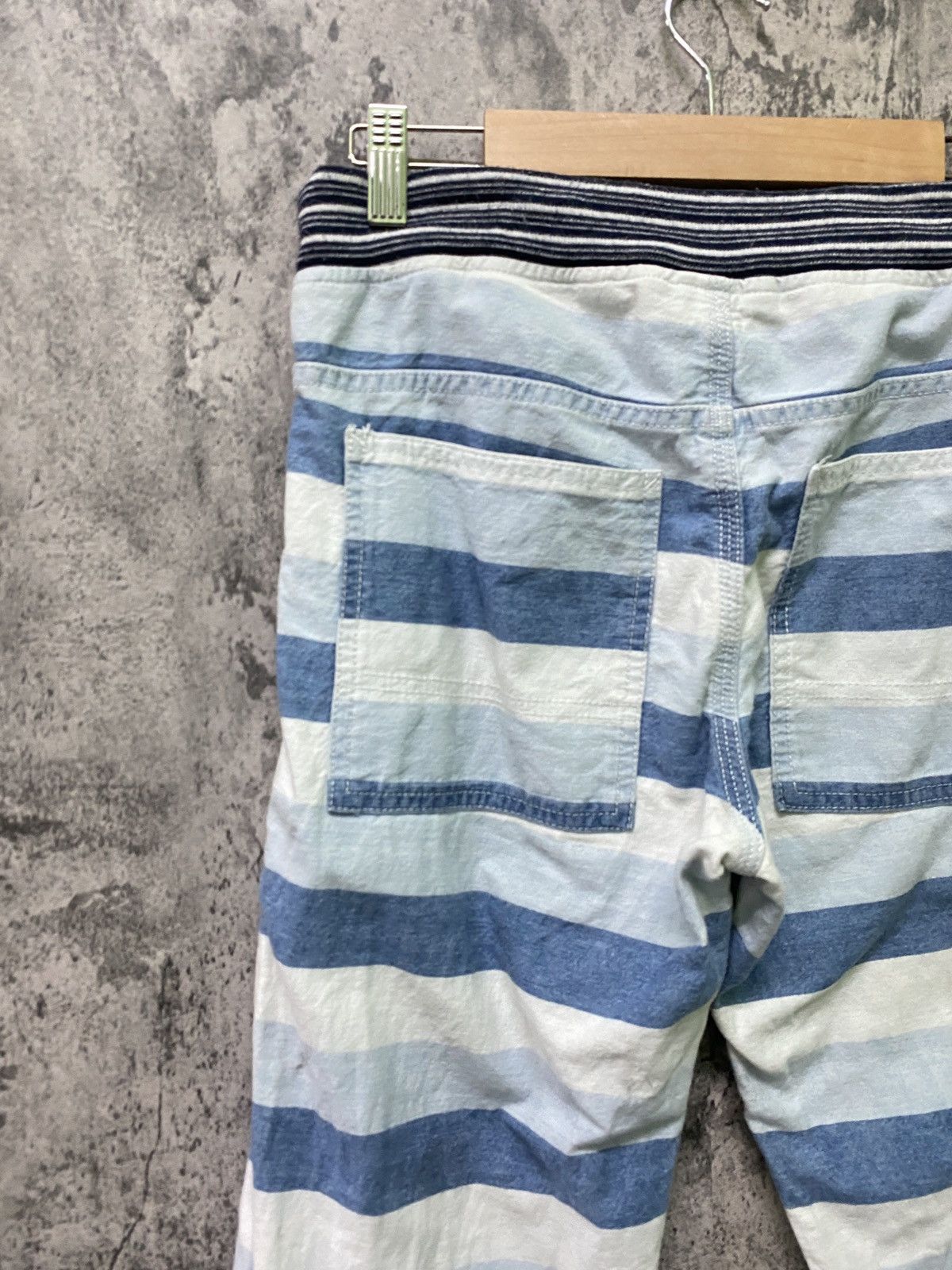 Japanese Brand × Vintage Vintage BACK NUMBER Jogger Striped Drawstring Pant Size US 29 - 11 Thumbnail