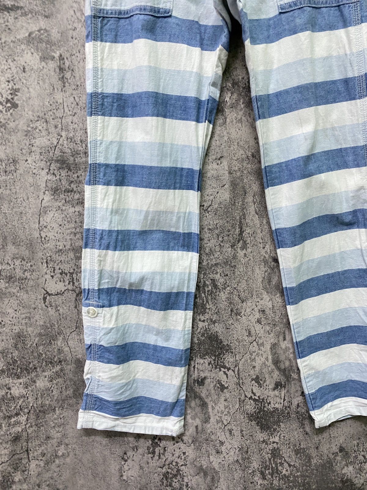 Japanese Brand × Vintage Vintage BACK NUMBER Jogger Striped Drawstring Pant Size US 29 - 7 Thumbnail