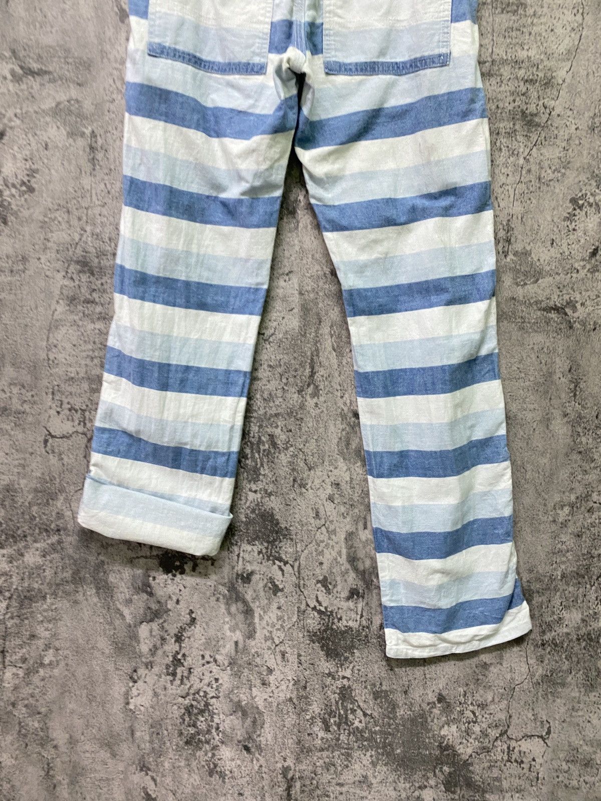 Japanese Brand × Vintage Vintage BACK NUMBER Jogger Striped Drawstring Pant Size US 29 - 15 Thumbnail