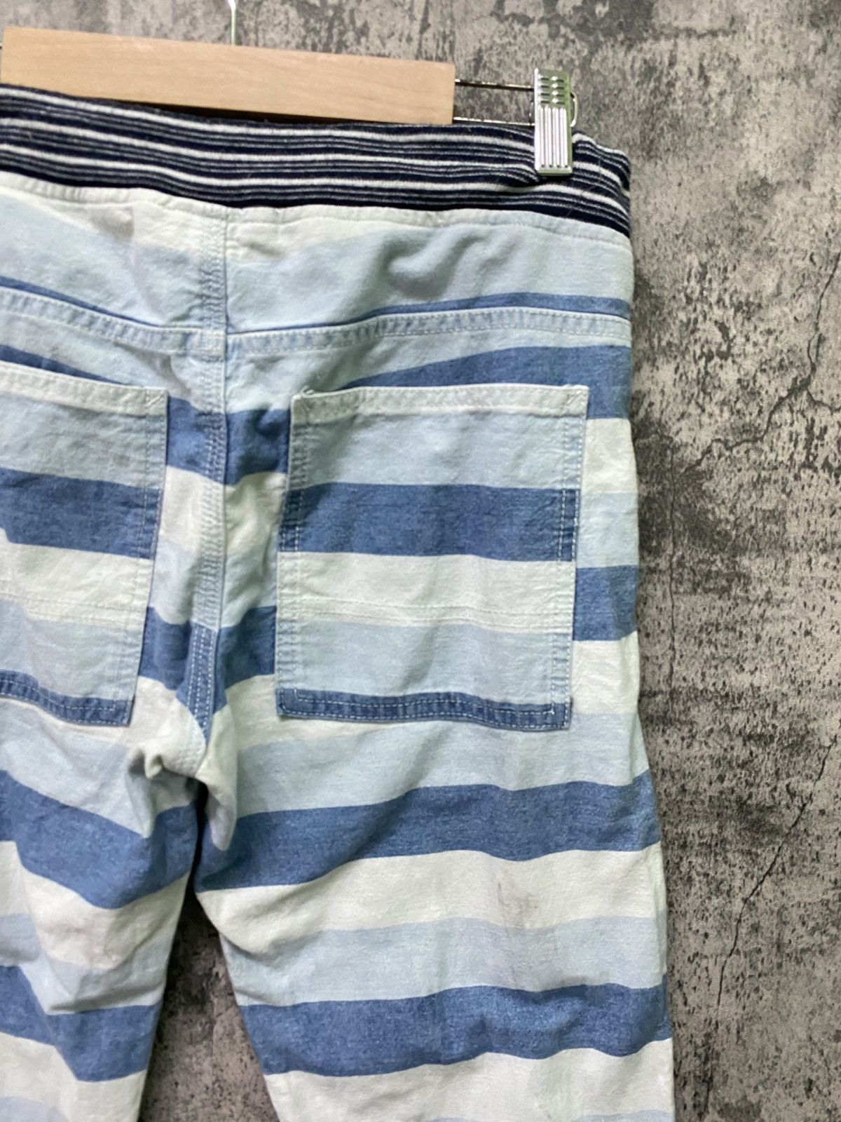 Japanese Brand × Vintage Vintage BACK NUMBER Jogger Striped Drawstring Pant Size US 29 - 12 Thumbnail