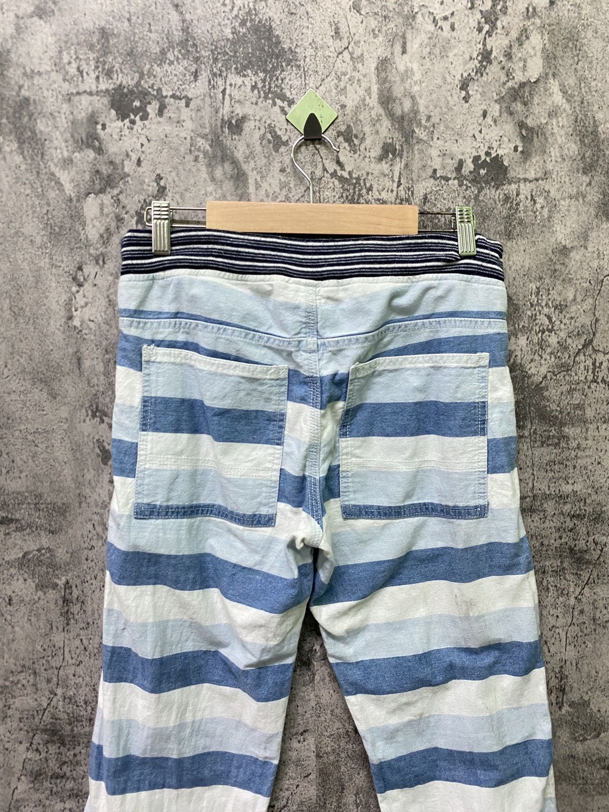 Japanese Brand × Vintage Vintage BACK NUMBER Jogger Striped Drawstring Pant Size US 29 - 10 Thumbnail