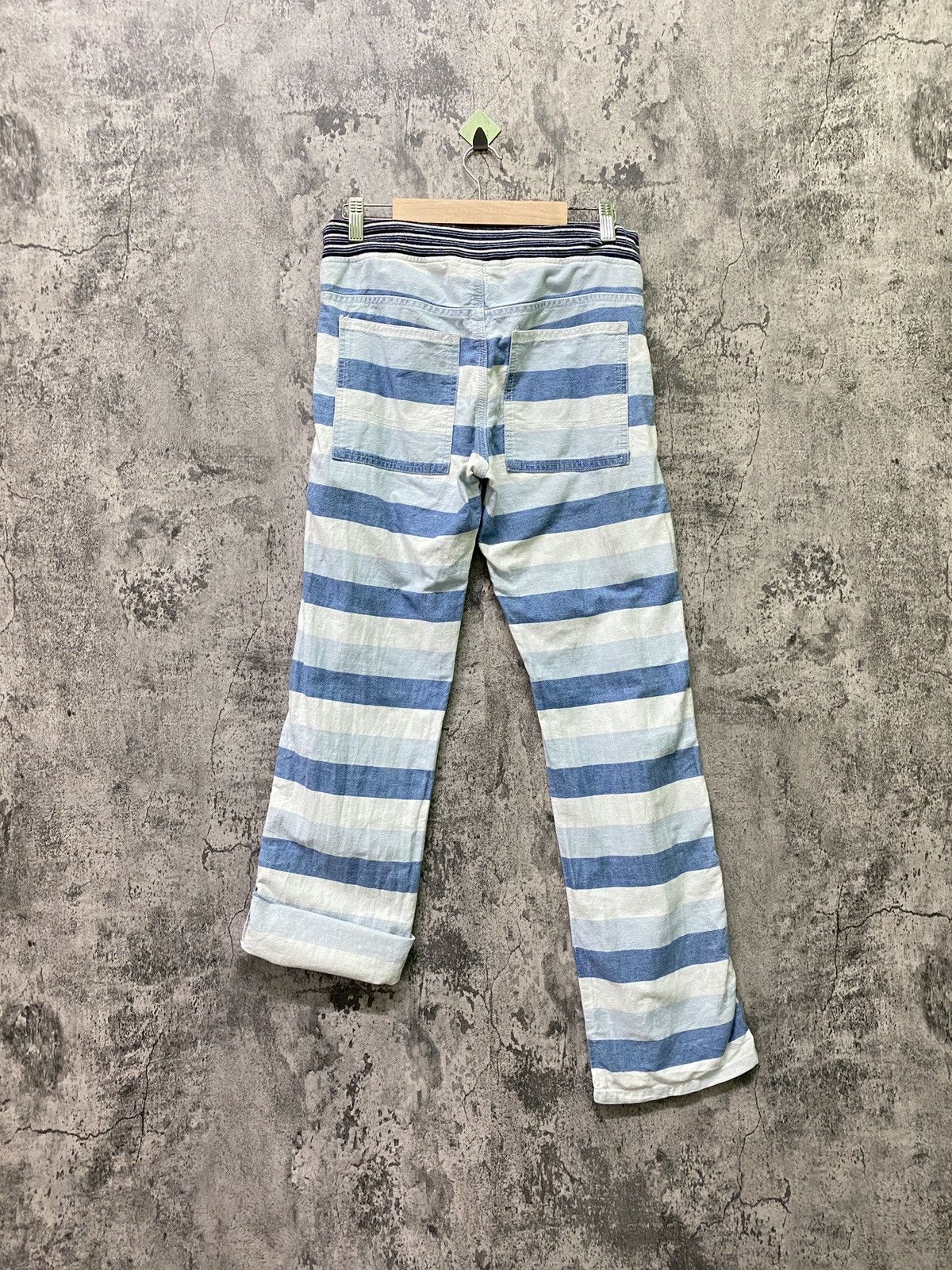 Japanese Brand × Vintage Vintage BACK NUMBER Jogger Striped Drawstring Pant Size US 29 - 2 Thumbnail