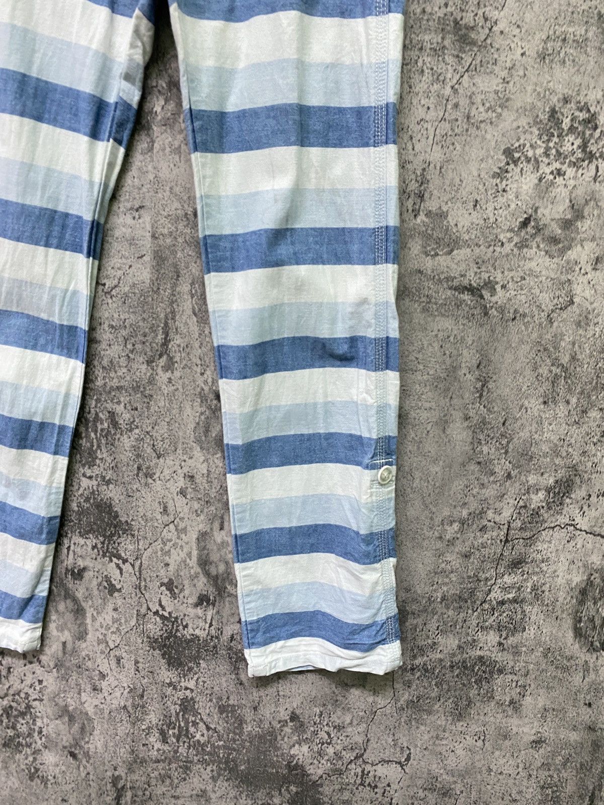 Japanese Brand × Vintage Vintage BACK NUMBER Jogger Striped Drawstring Pant Size US 29 - 6 Thumbnail