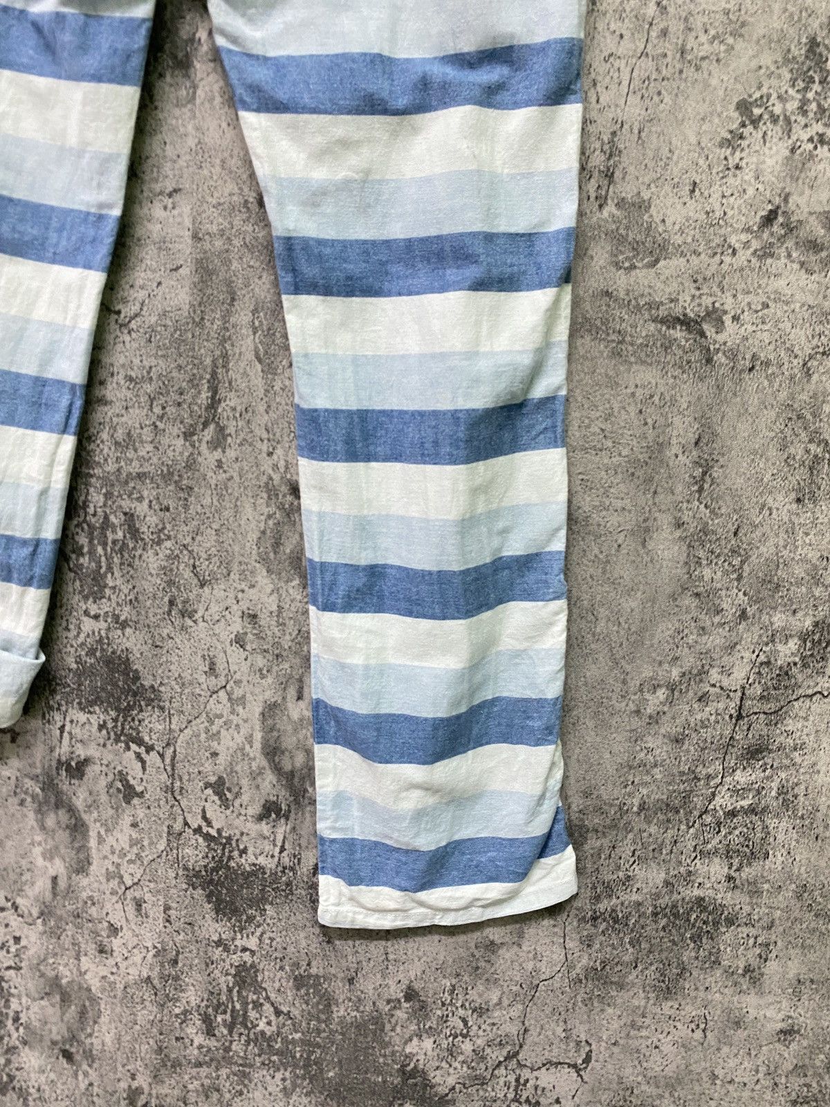 Japanese Brand × Vintage Vintage BACK NUMBER Jogger Striped Drawstring Pant Size US 29 - 13 Thumbnail