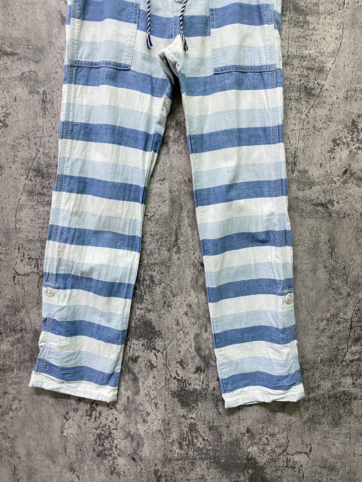 Japanese Brand × Vintage Vintage BACK NUMBER Jogger Striped Drawstring Pant Size US 29 - 8 Thumbnail