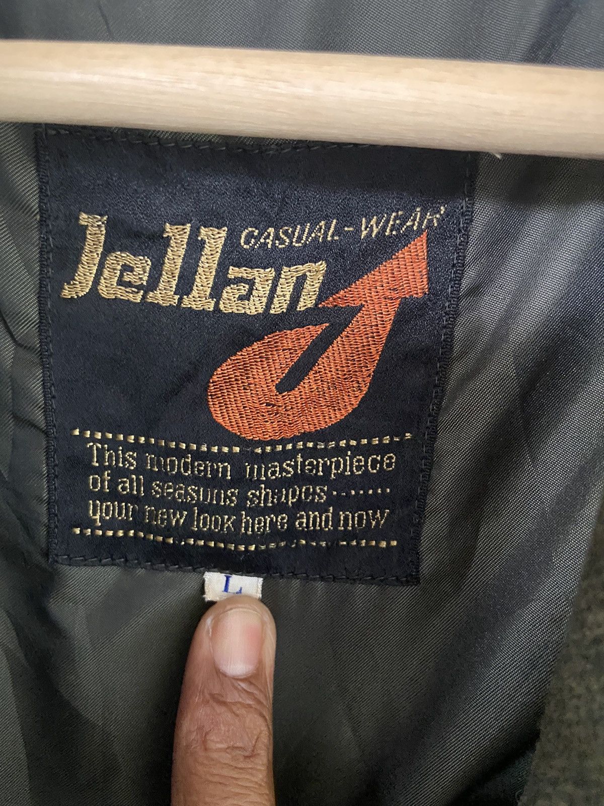 Japanese Brand Vintage Jellan Checkered Zip Up Wool Jacket Size US L / EU 52-54 / 3 - 6 Thumbnail