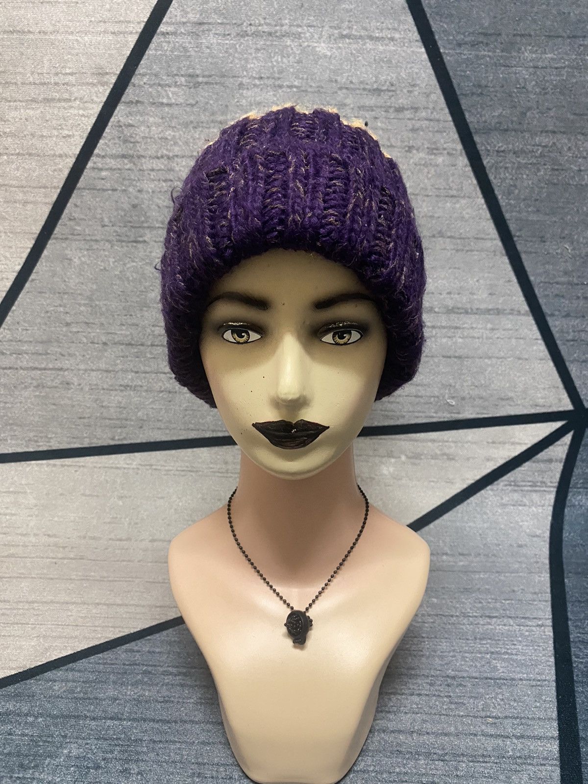 Japanese Brand Japanese Amina Stripes Knitted Beanie Hat Size ONE SIZE - 2 Thumbnail