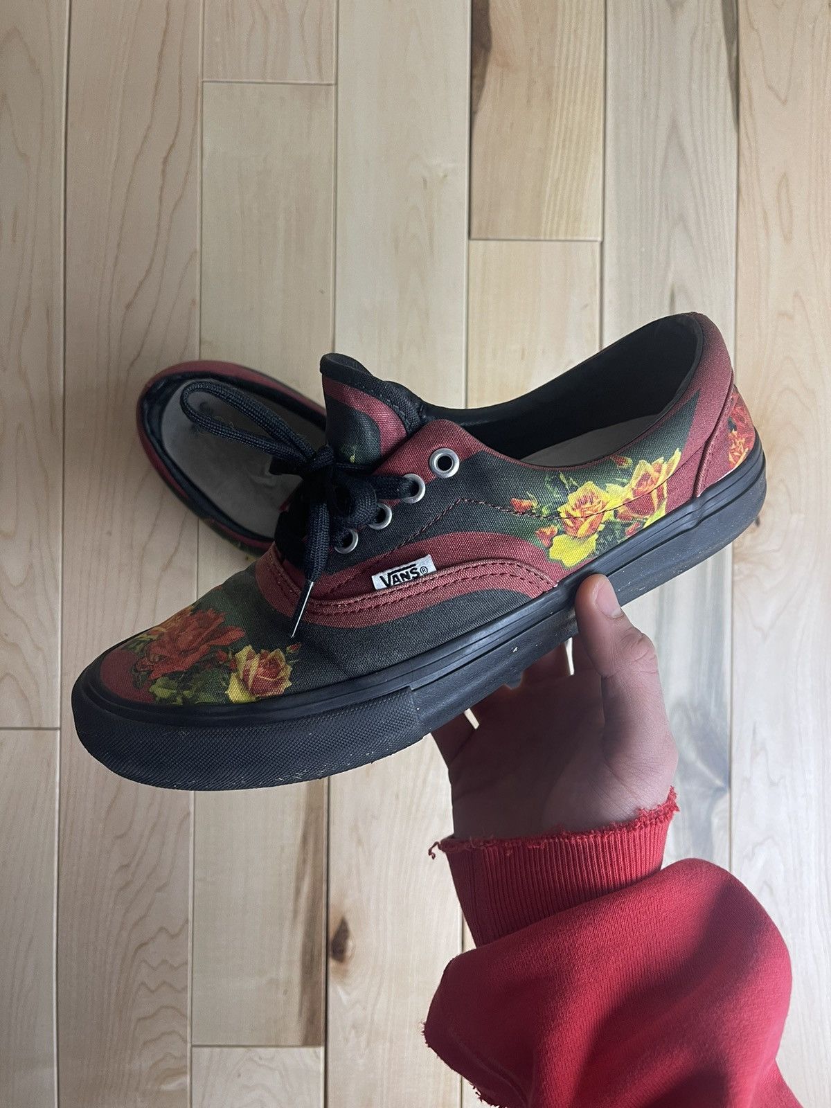 image of Jean Paul Gaultier Vans Pro Era Low Top Sneakers in Maroon, Men's (Size 9)