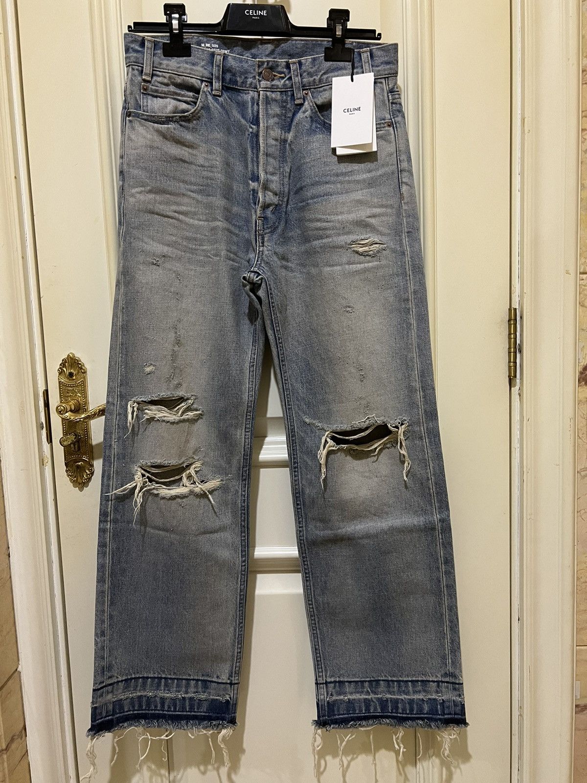 Celine × Hedi Slimane Celine destroyed Wesley jeans Sz27 Size US 27 - 4 Thumbnail