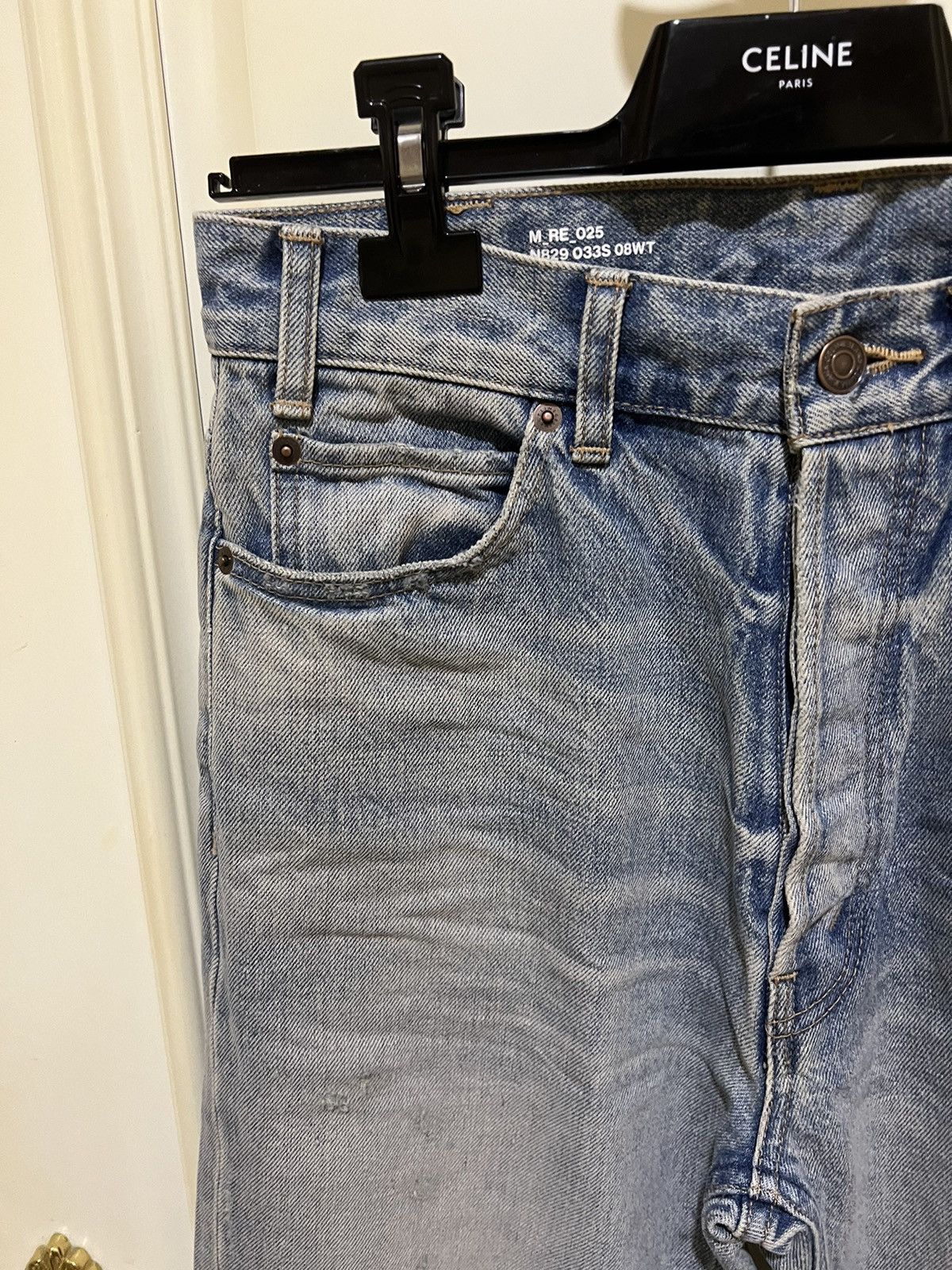 Celine × Hedi Slimane Celine destroyed Wesley jeans Sz27 Size US 27 - 5 Thumbnail
