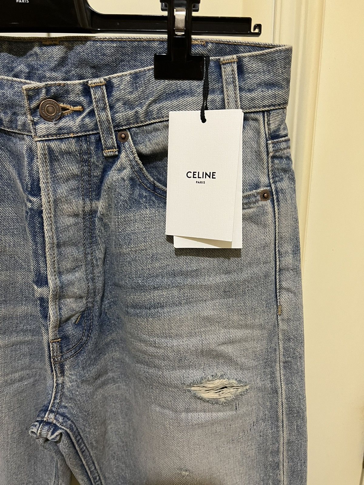 Celine × Hedi Slimane Celine destroyed Wesley jeans Sz27 Size US 27 - 6 Thumbnail