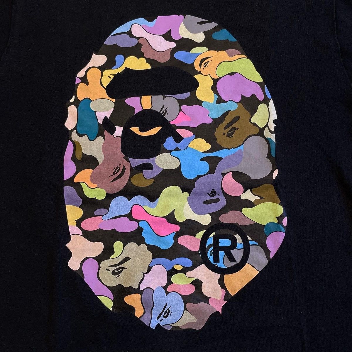 Bape MULTI CAMO BIG APE HEAD TEE Size US M / EU 48-50 / 2 - 2 Thumbnail