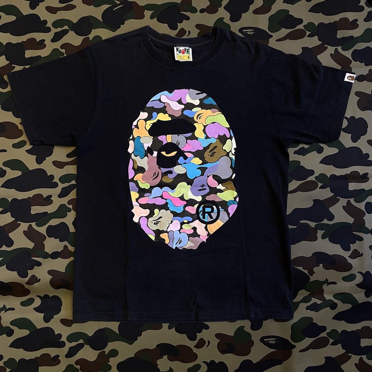 Bape MULTI CAMO BIG APE HEAD TEE Size US M / EU 48-50 / 2 - 1 Thumbnail