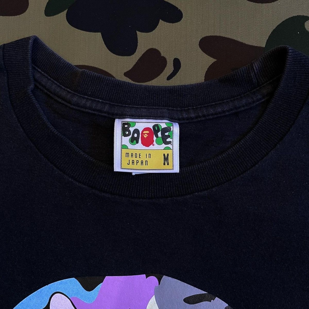 Bape MULTI CAMO BIG APE HEAD TEE Size US M / EU 48-50 / 2 - 3 Thumbnail