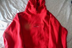 Louis Vuitton X Supreme Red Monogram Cotton Box Logo Hoodie XXXL