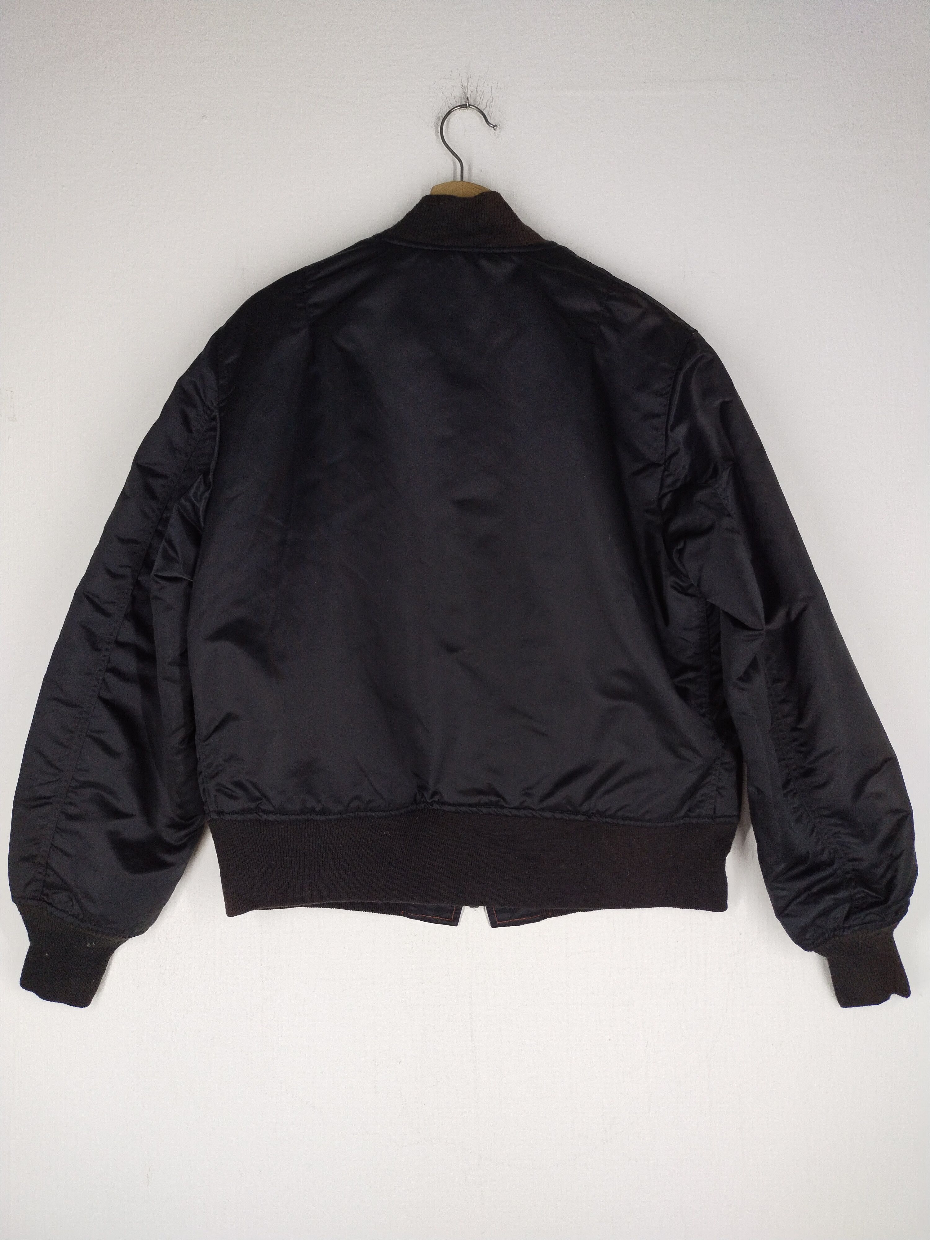 Vintage VINTAGE REVERSIBLE JACKET MA-1 FLYER'S MEN BLACK JACKET Size US L / EU 52-54 / 3 - 8 Thumbnail