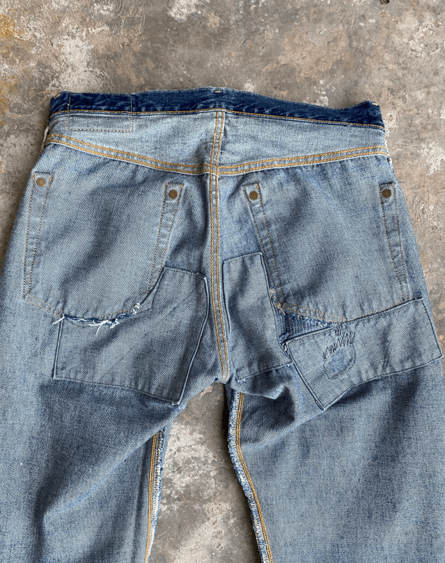 Levi's Light Wash Rebuild Distressed Levi's 501ZXX Redline Jeans Size US 30 / EU 46 - 24 Thumbnail