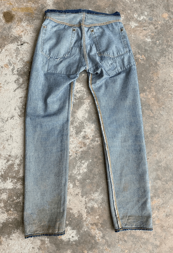 Levi's Light Wash Rebuild Distressed Levi's 501ZXX Redline Jeans Size US 30 / EU 46 - 23 Thumbnail