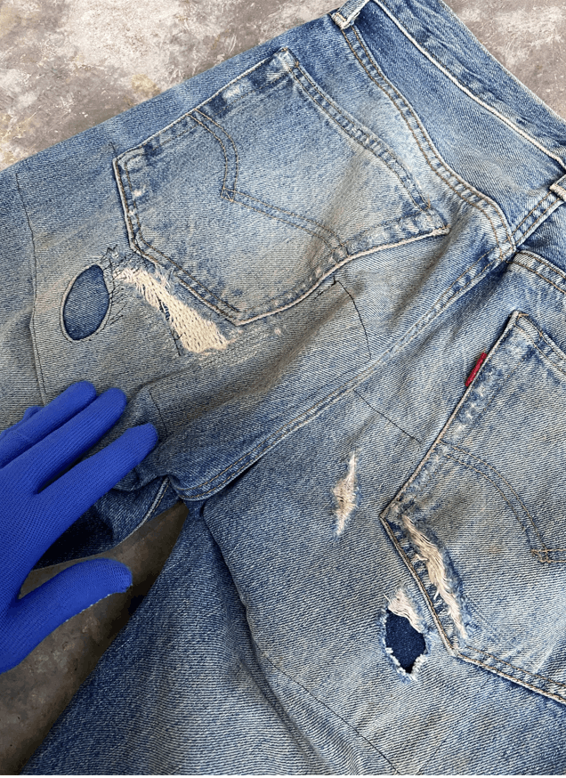 Levi's Light Wash Rebuild Distressed Levi's 501ZXX Redline Jeans Size US 30 / EU 46 - 19 Thumbnail