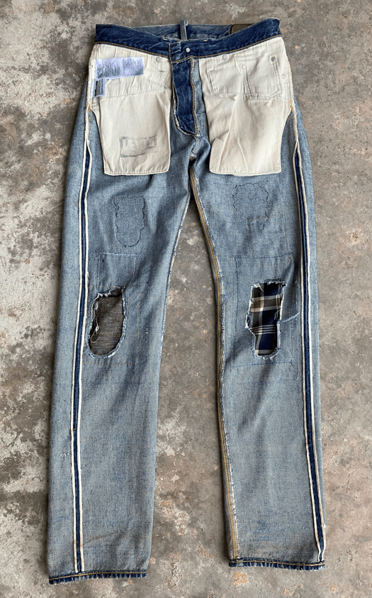 Levi's Light Wash Rebuild Distressed Levi's 501ZXX Redline Jeans Size US 30 / EU 46 - 22 Thumbnail