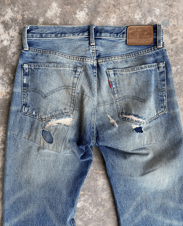 Levi's Light Wash Rebuild Distressed Levi's 501ZXX Redline Jeans Size US 30 / EU 46 - 18 Thumbnail