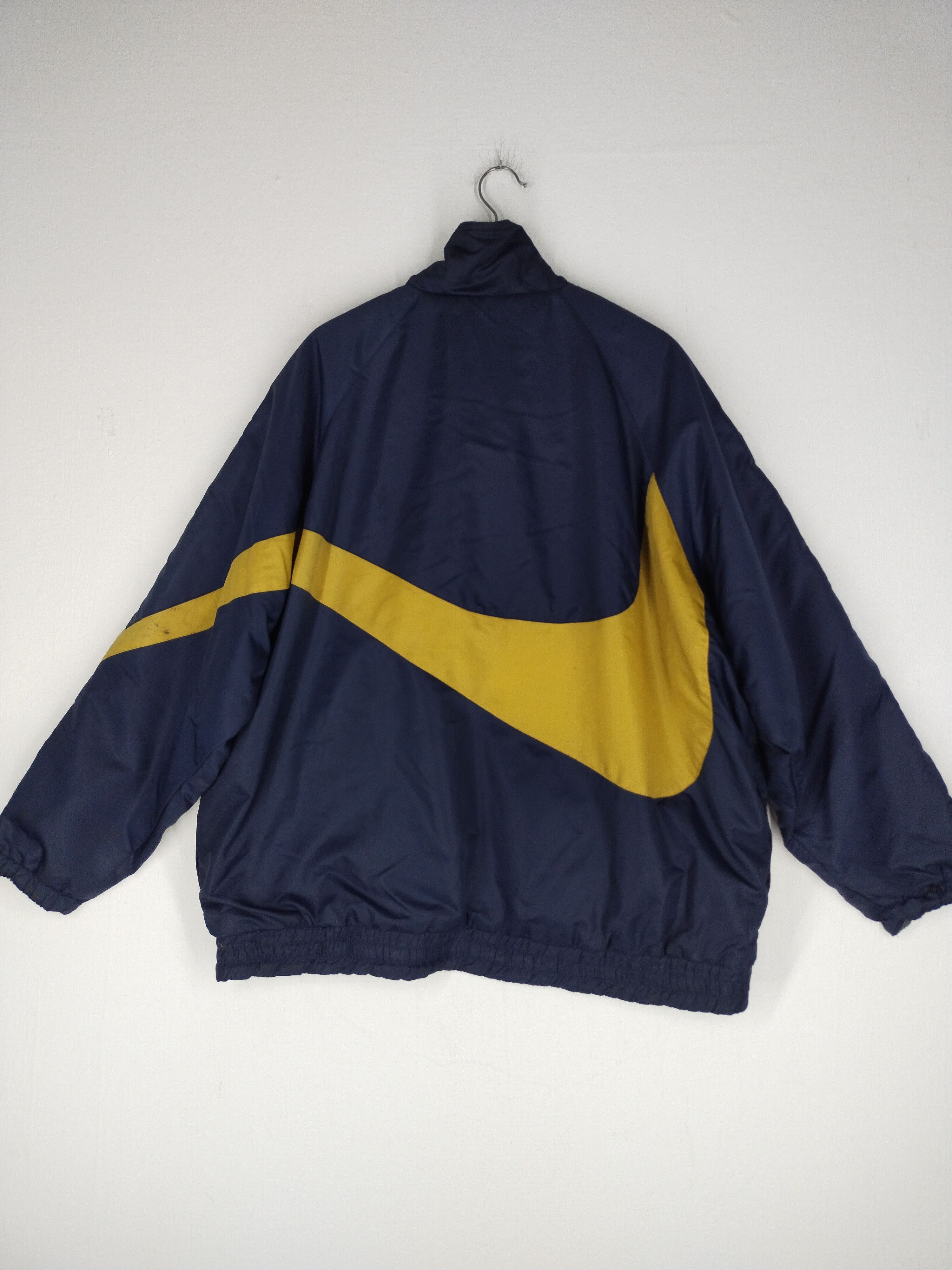 Nike × Vintage 🔥VINTAGE 90s BIG SWOOSH NIKE REVERSIBLE JACKET Size US L / EU 52-54 / 3 - 3 Thumbnail