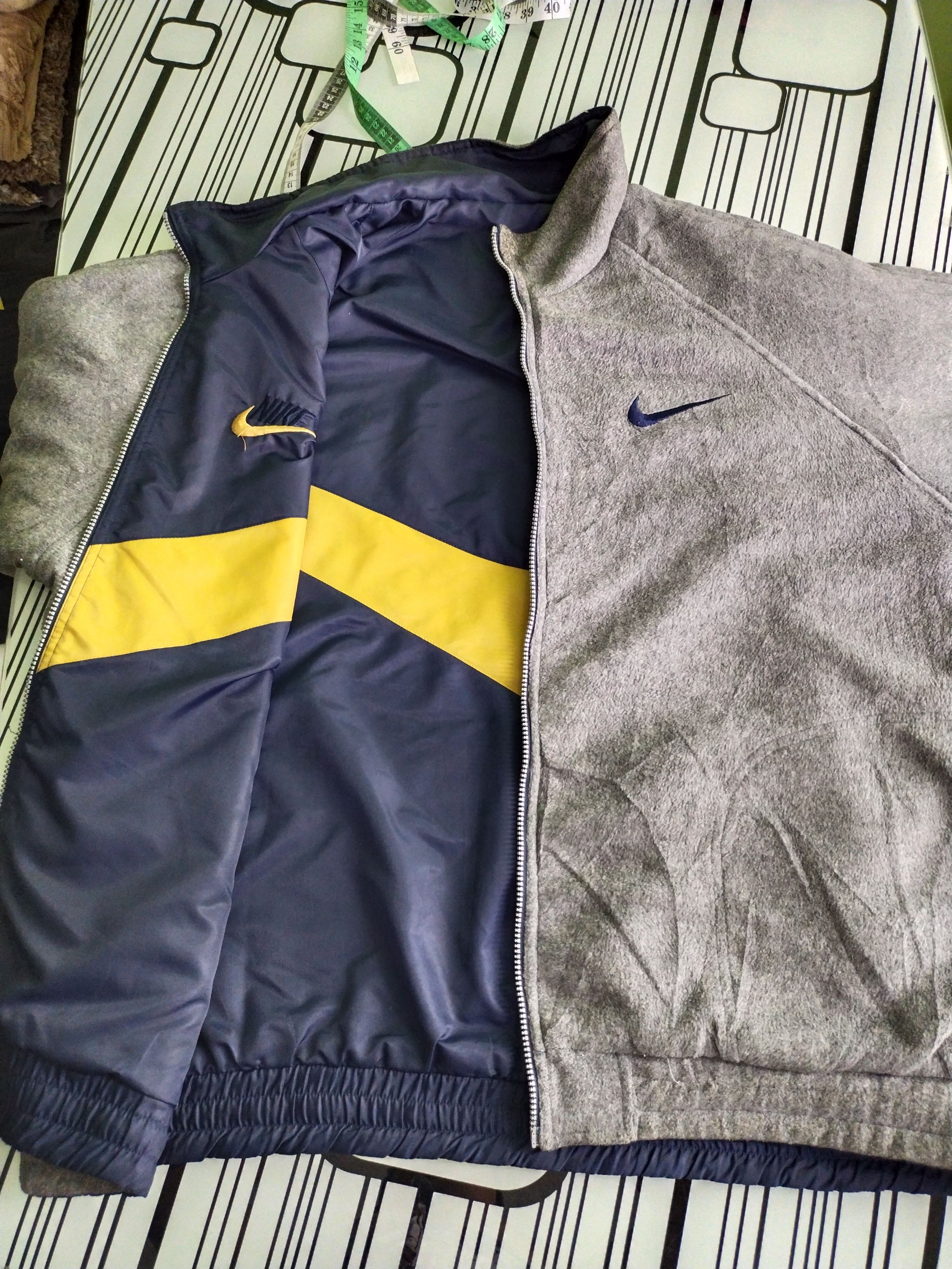 Nike × Vintage 🔥VINTAGE 90s BIG SWOOSH NIKE REVERSIBLE JACKET Size US L / EU 52-54 / 3 - 9 Thumbnail