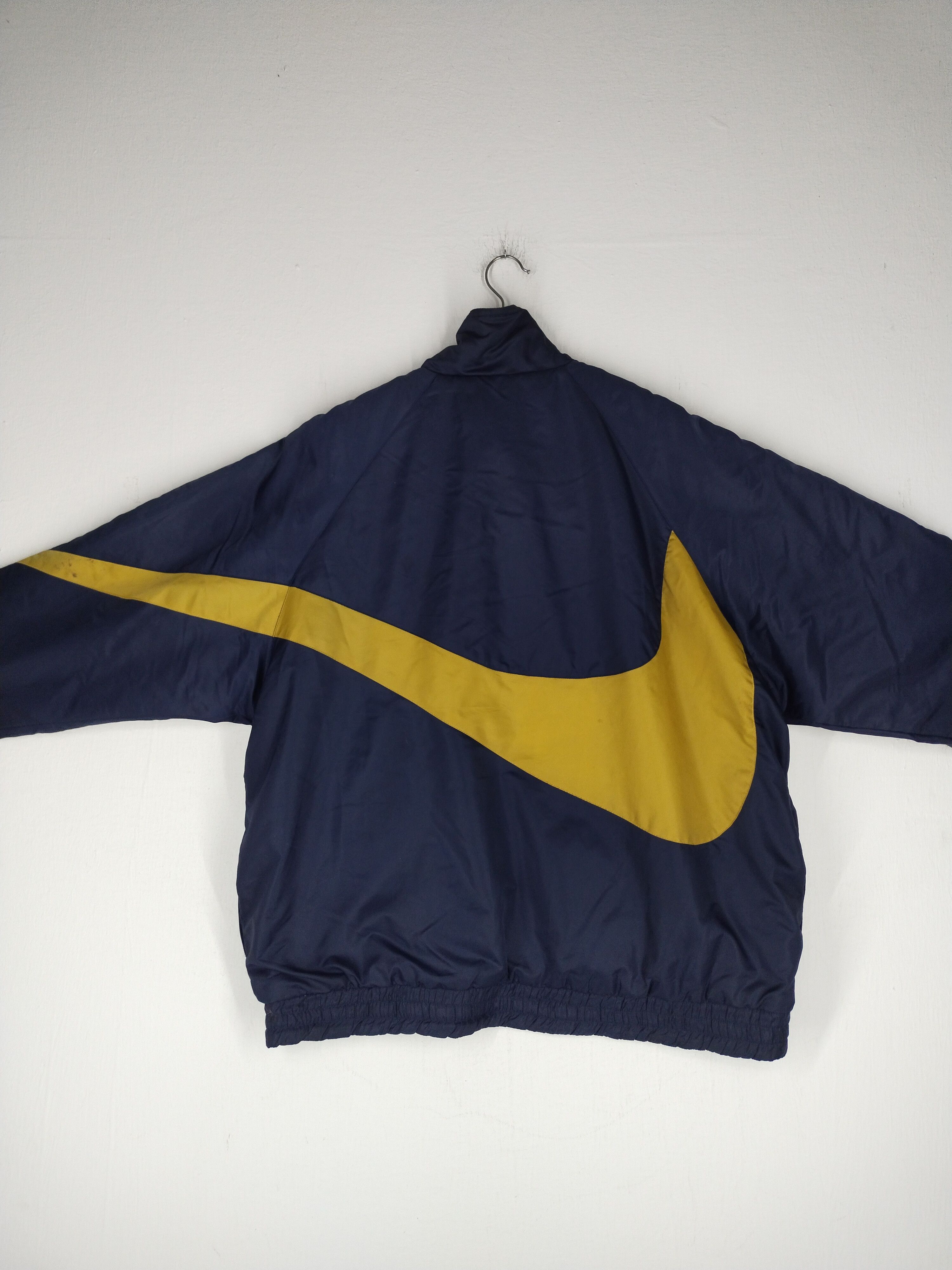 Nike × Vintage 🔥VINTAGE 90s BIG SWOOSH NIKE REVERSIBLE JACKET Size US L / EU 52-54 / 3 - 2 Thumbnail