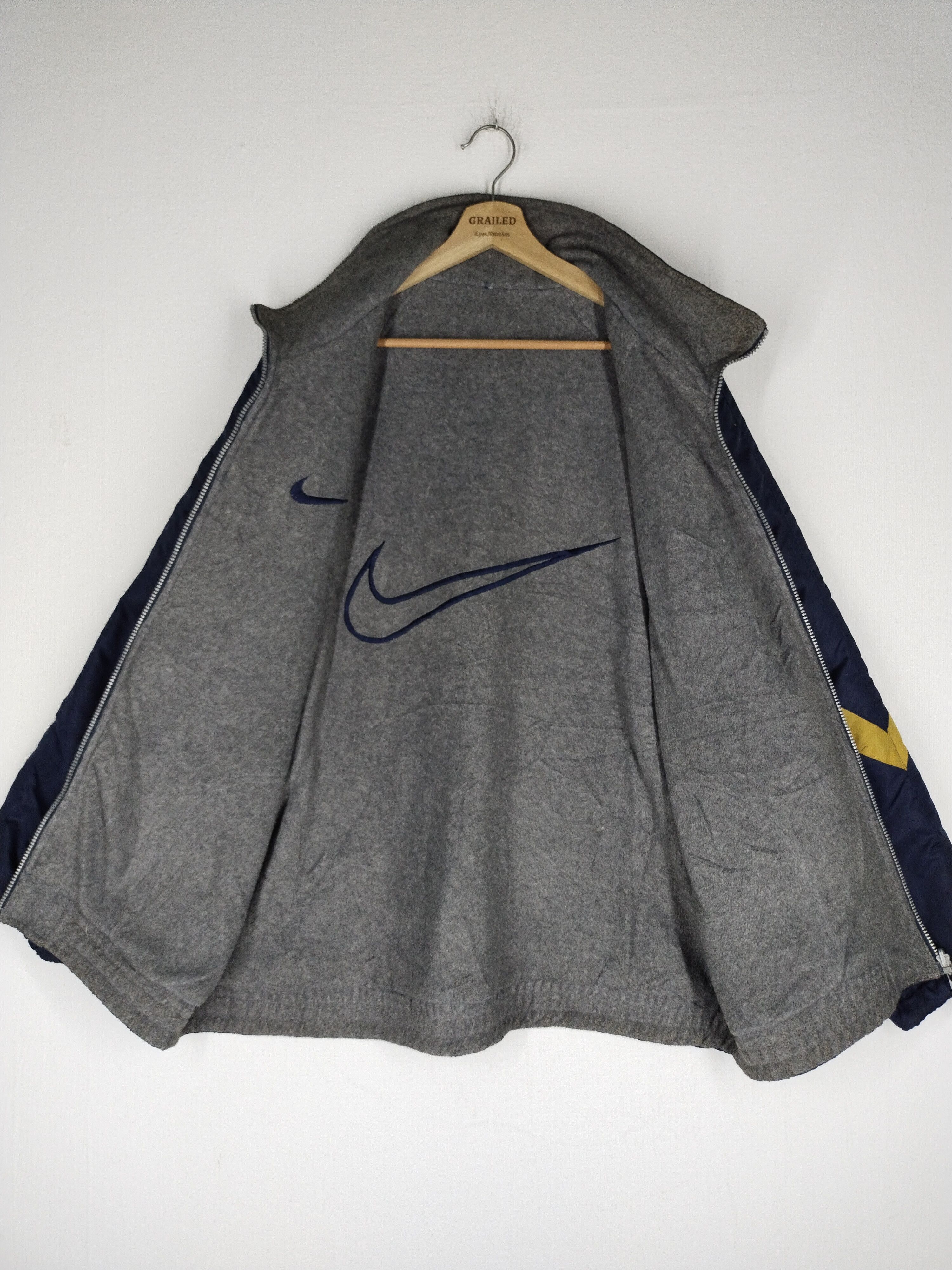 Nike × Vintage 🔥VINTAGE 90s BIG SWOOSH NIKE REVERSIBLE JACKET Size US L / EU 52-54 / 3 - 11 Thumbnail