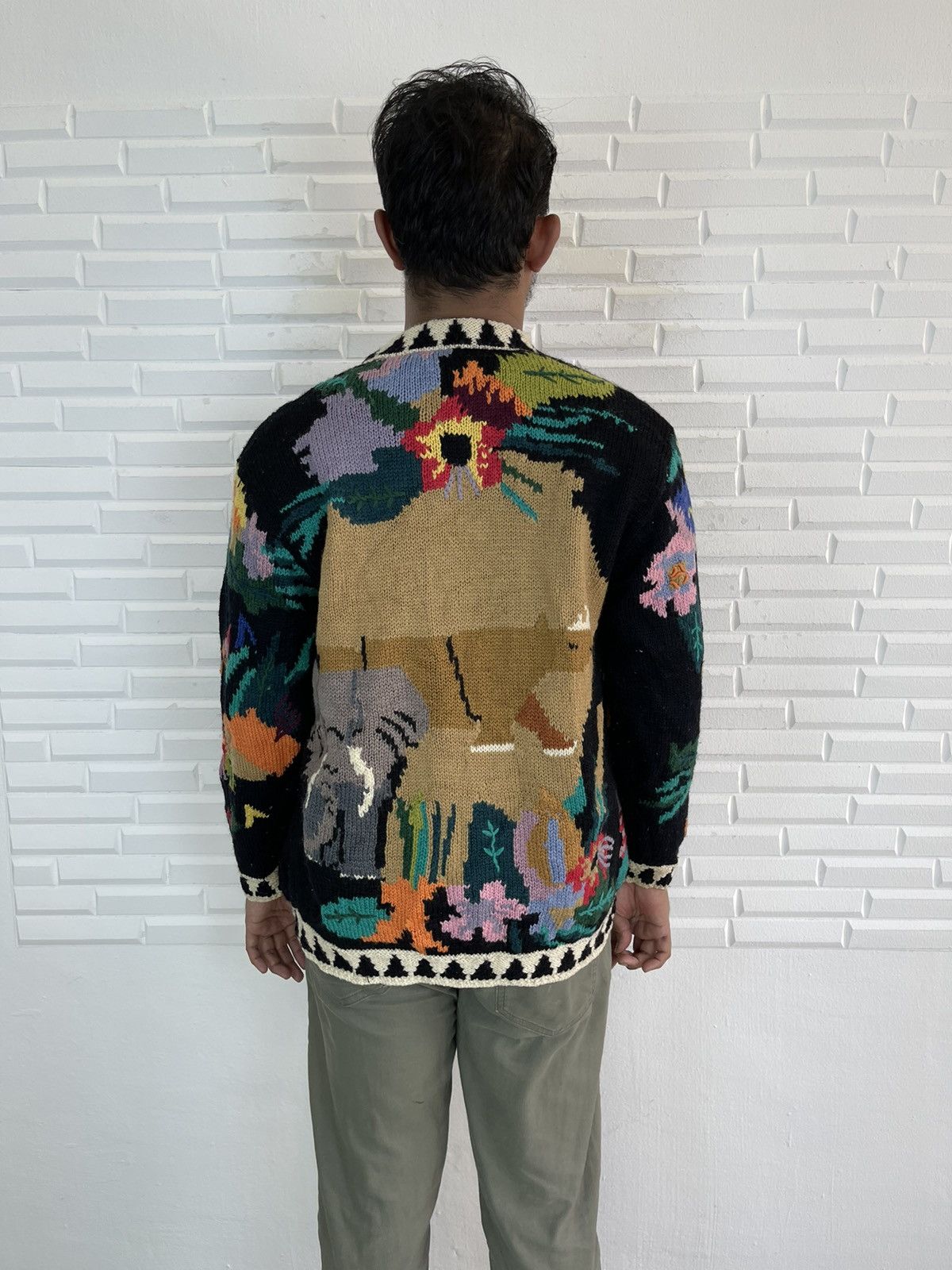 Japanese Brand Vintage Japan Pop Art Graffity Cardigan Wool Knit Art Size US M / EU 48-50 / 2 - 5 Thumbnail