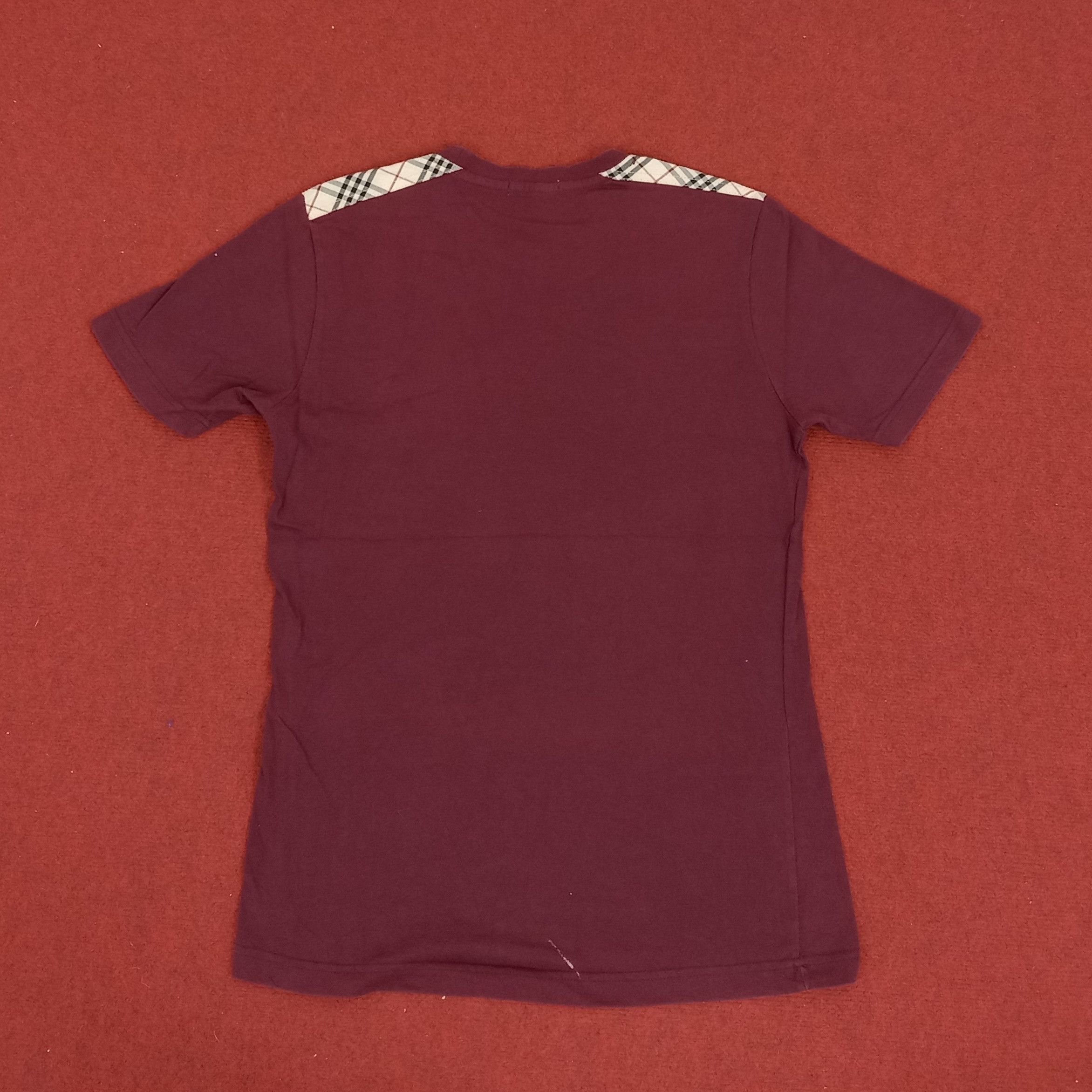 Burberry × Vintage Burberry London Small Logo Design Maroon Tshirt Size US M / EU 48-50 / 2 - 2 Thumbnail