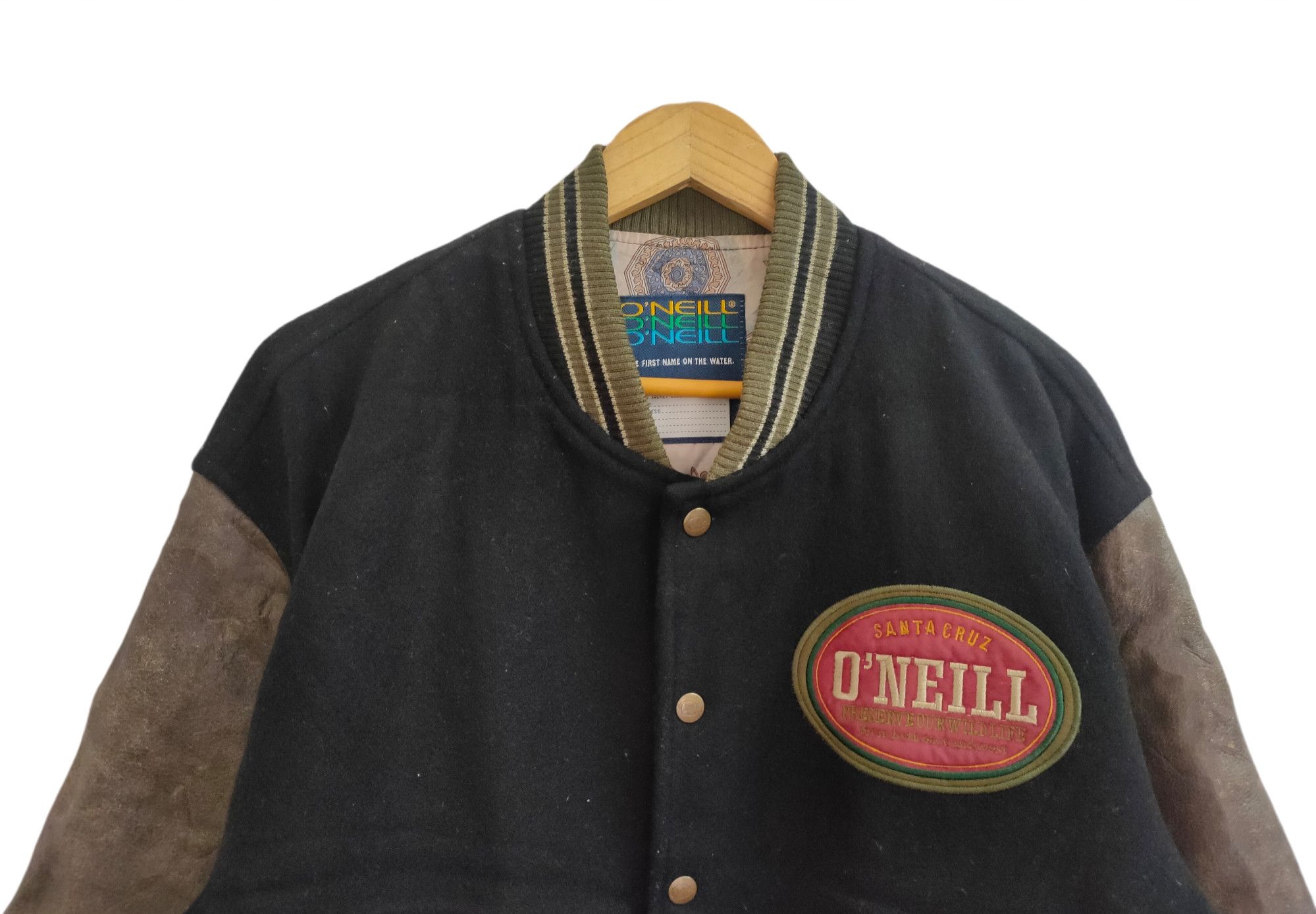 O'Neill 🔥 Vintage O'Neill Wool Leather Varsity Jacket Size US M / EU 48-50 / 2 - 4 Thumbnail