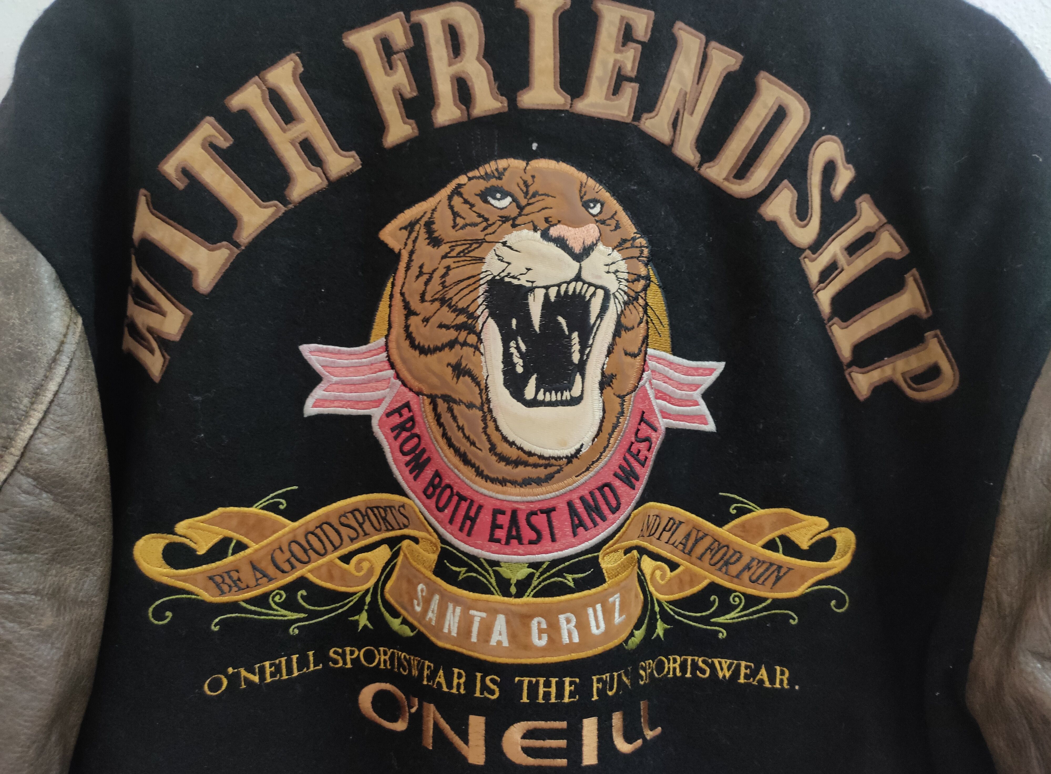 O'Neill 🔥 Vintage O'Neill Wool Leather Varsity Jacket Size US M / EU 48-50 / 2 - 9 Thumbnail