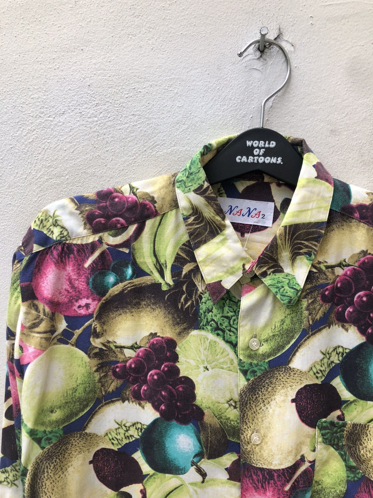 Other Vintage 90s NANA Japan Long Sleeve Men’s Fruity Art Shirt Size US L / EU 52-54 / 3 - 3 Thumbnail