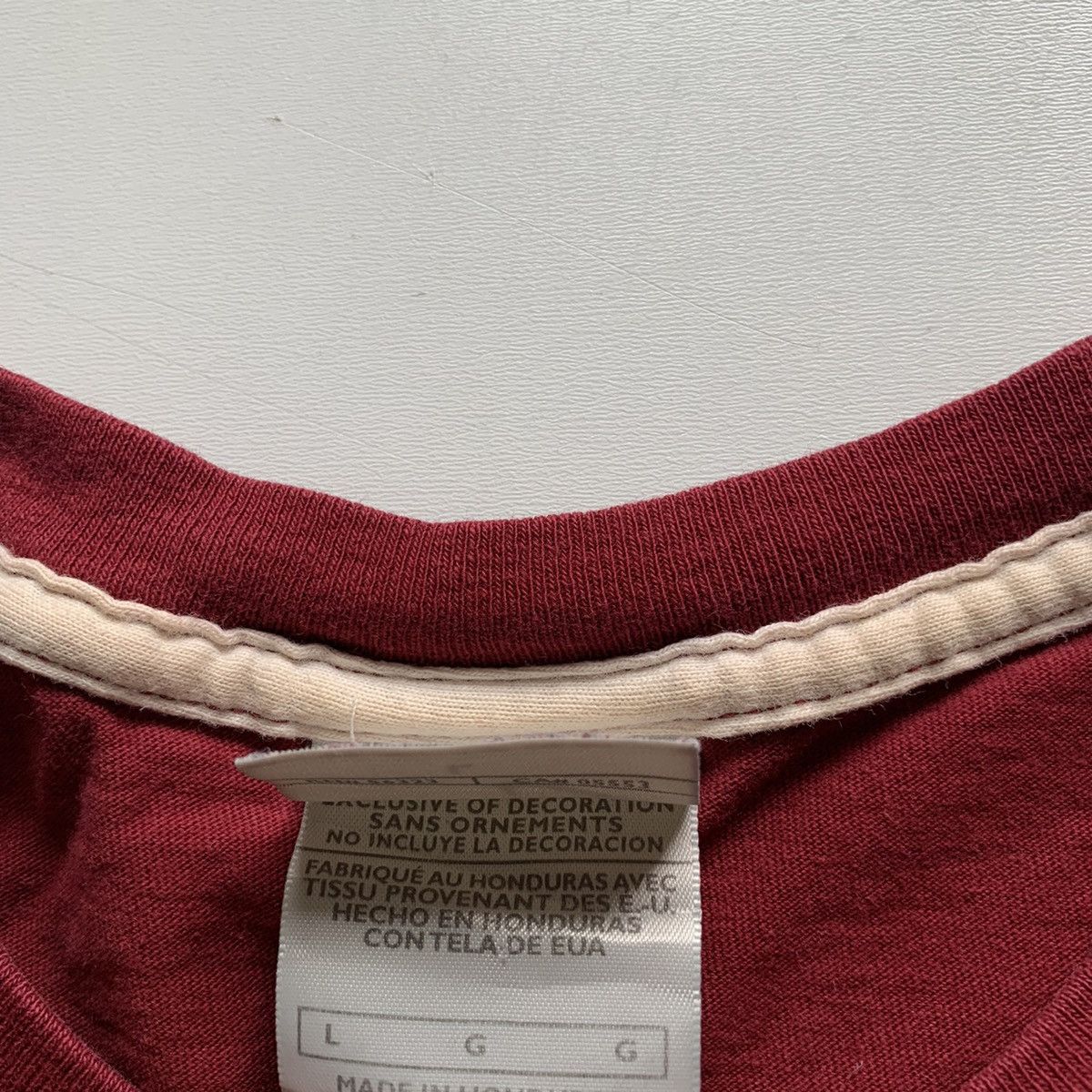 Nike × Vintage Vintage 2000s Nike Embroidered Swoosh T Shirt Large Red Rare Size US L / EU 52-54 / 3 - 3 Thumbnail