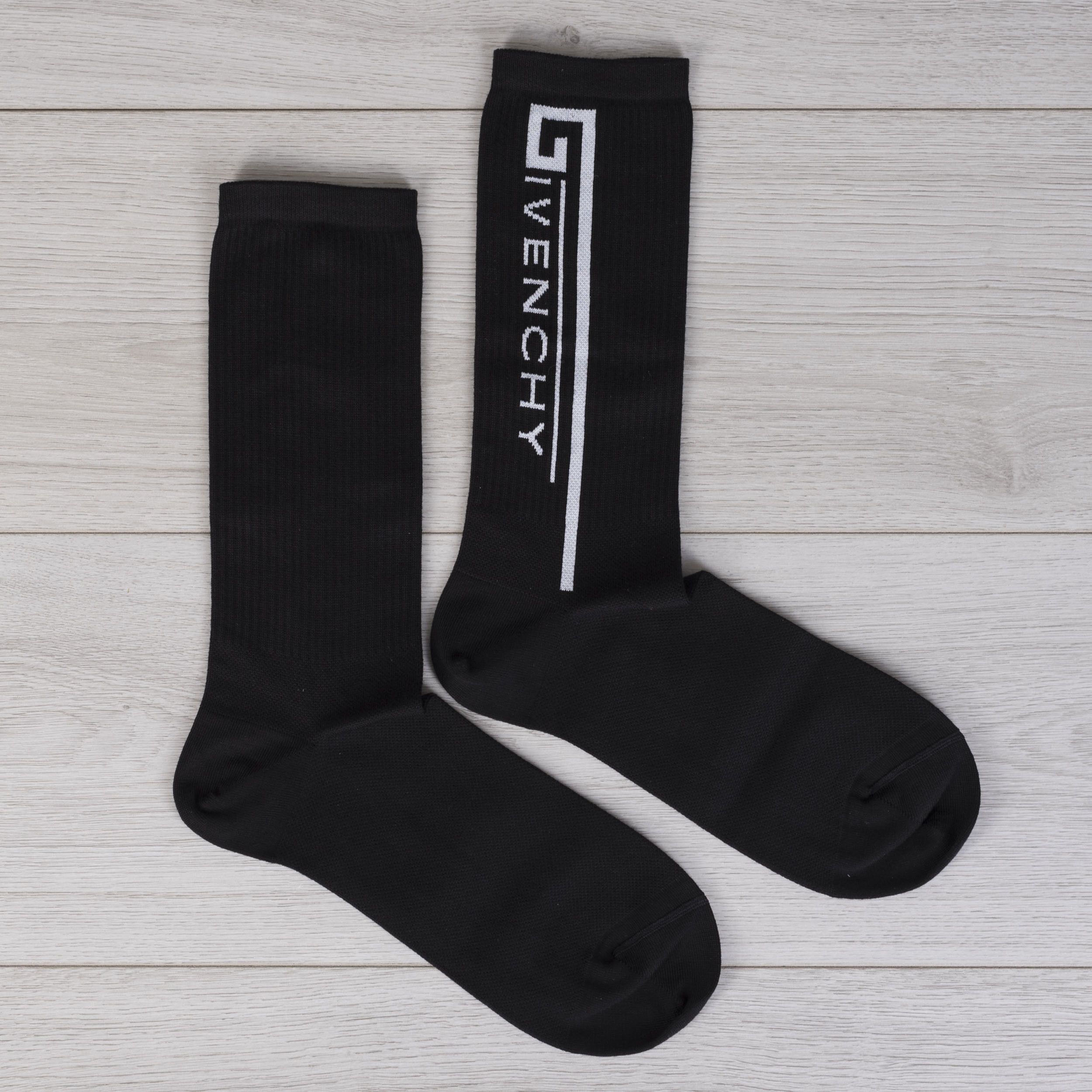Givenchy Sport Socks In Black Stretch Cotton With Signature Logo Size ONE SIZE - 1 Thumbnail