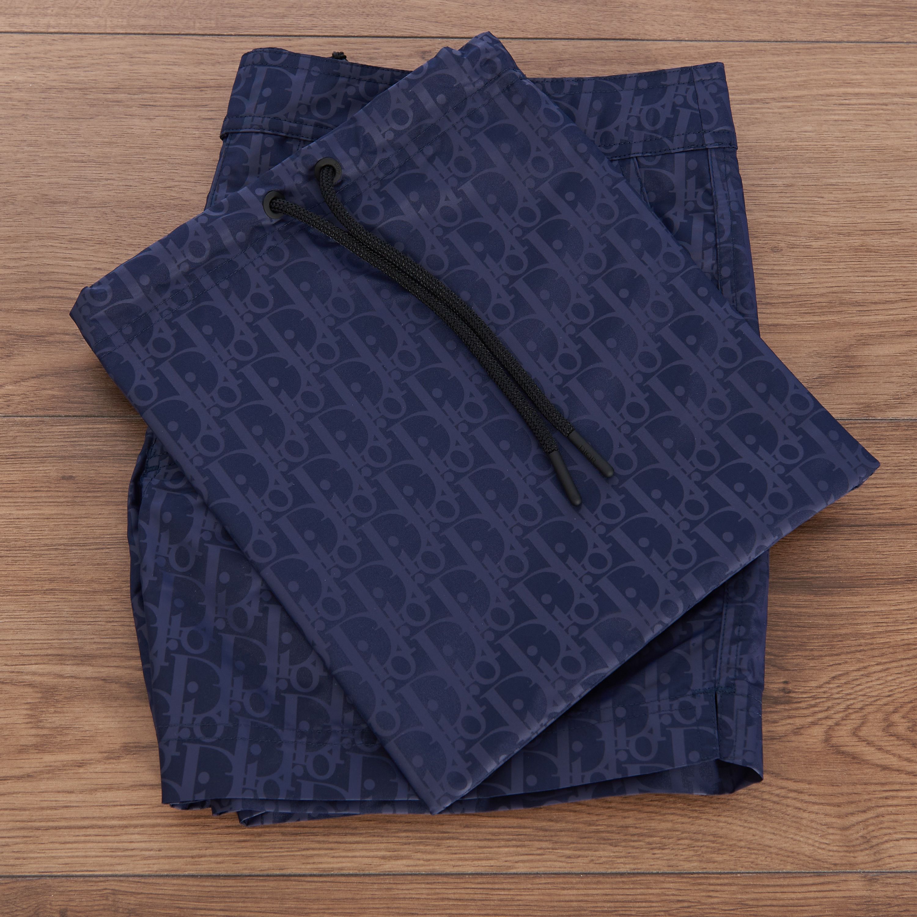 Dior Dior Oblique Short Swimshorts In Deep Blue Technical Canvas Size US 32 / EU 48 - 13 Thumbnail