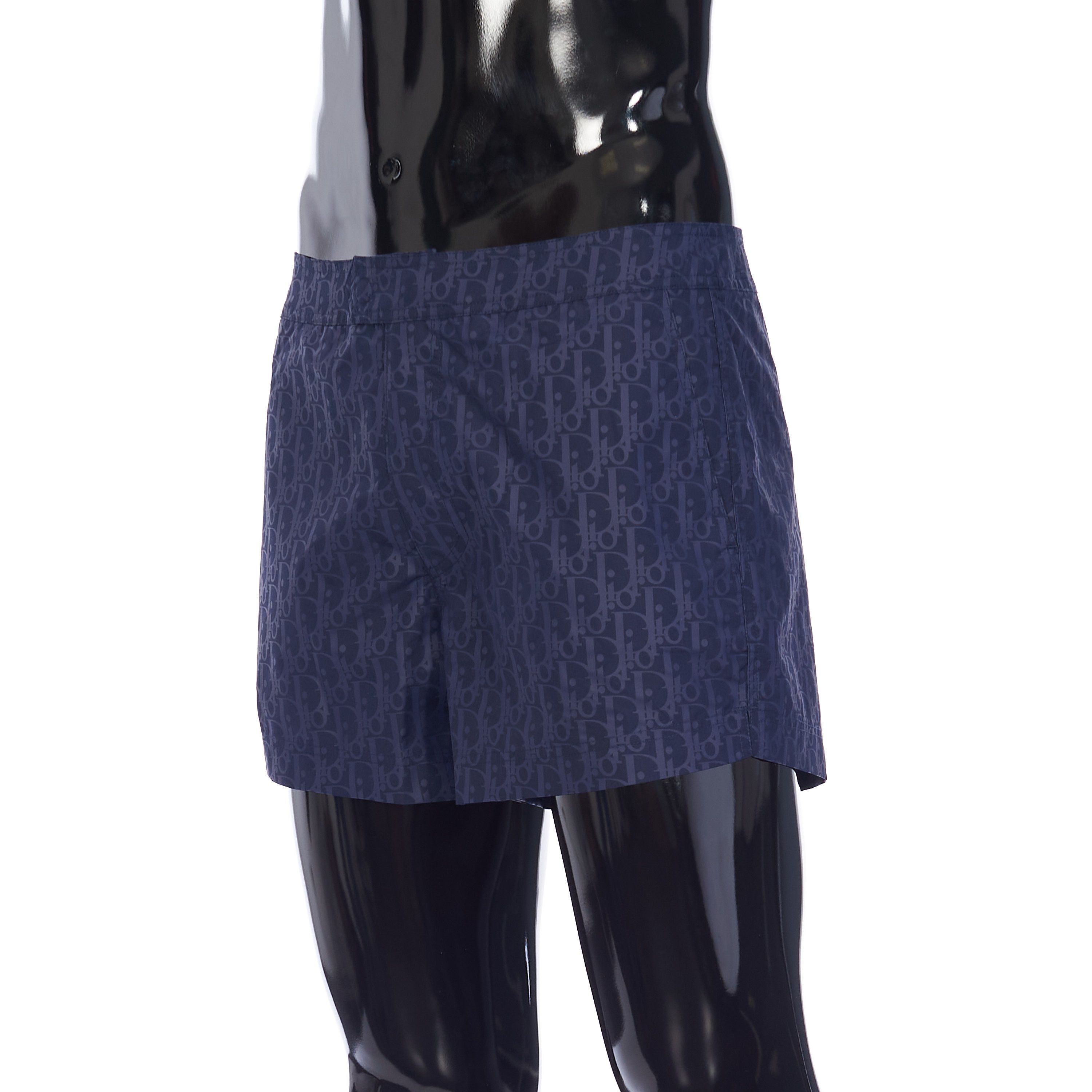 Dior Dior Oblique Short Swimshorts In Deep Blue Technical Canvas Size US 32 / EU 48 - 3 Thumbnail