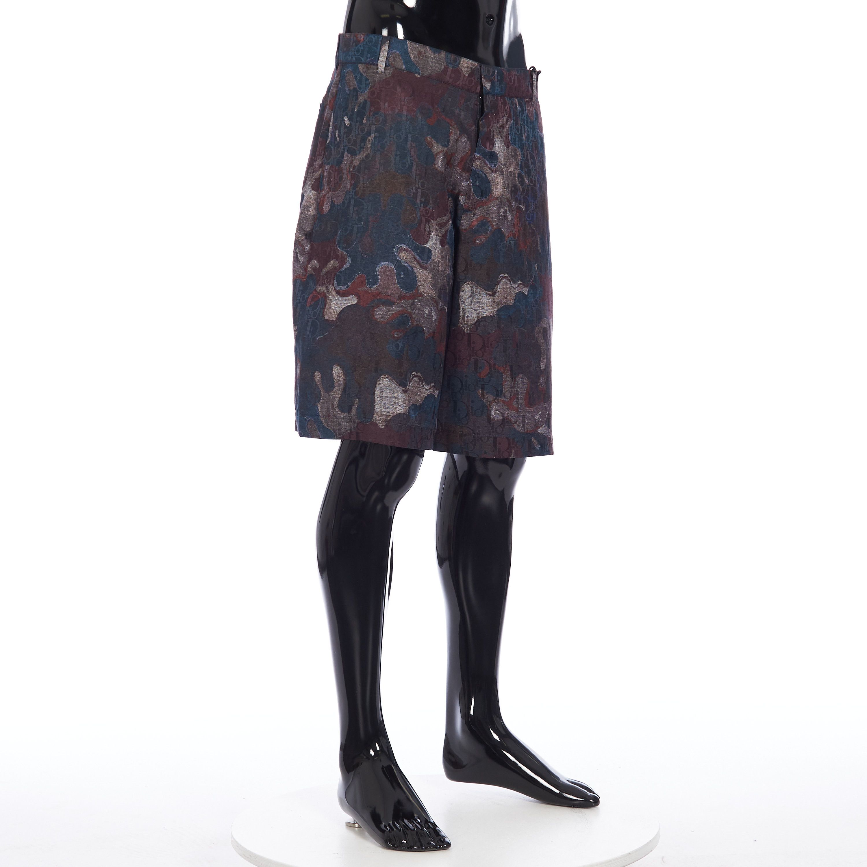 Dior Bermuda Shorts In Camouflage Cotton and Silk Jacquard Size US 32 / EU 48 - 8 Thumbnail