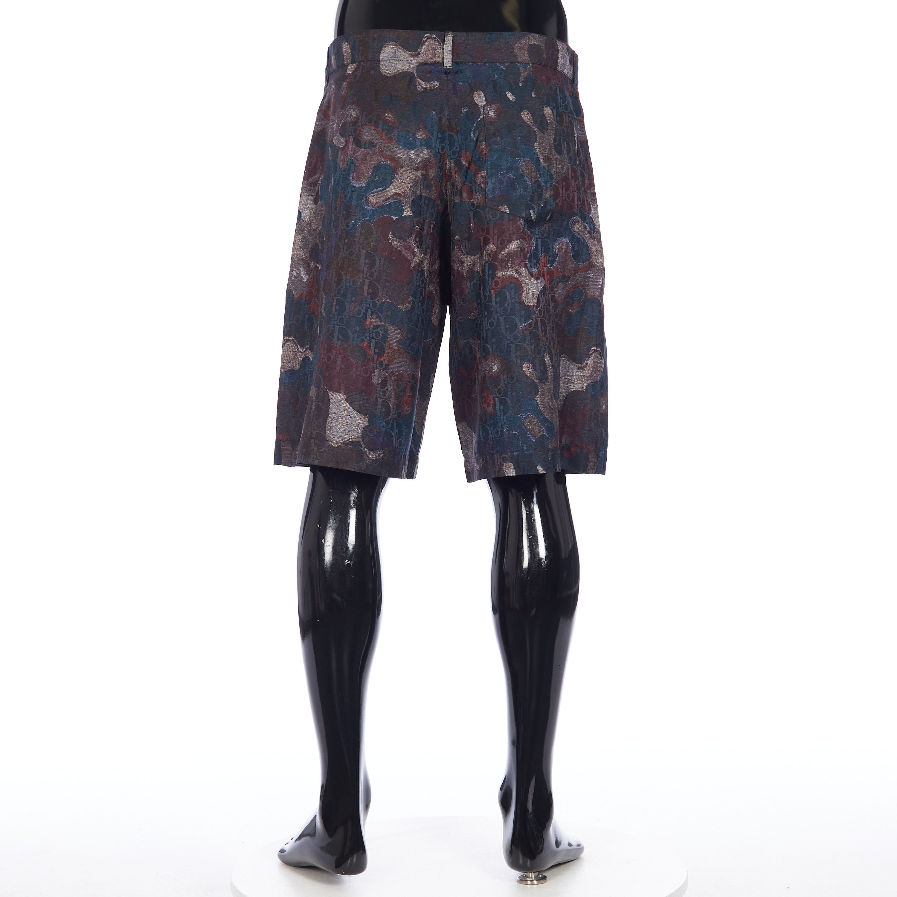 Dior Bermuda Shorts In Camouflage Cotton and Silk Jacquard Size US 32 / EU 48 - 5 Thumbnail