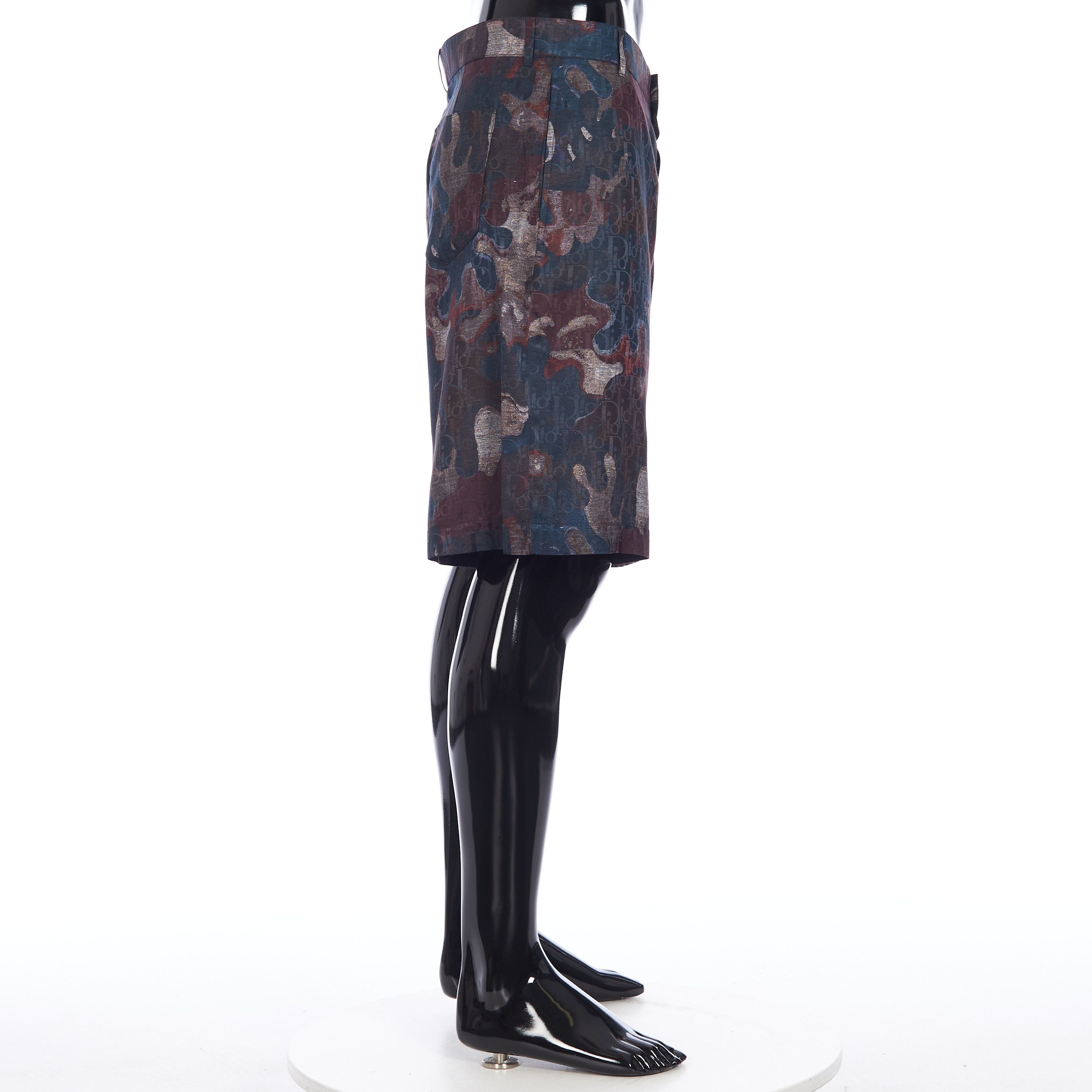 Dior Bermuda Shorts In Camouflage Cotton and Silk Jacquard Size US 32 / EU 48 - 7 Thumbnail
