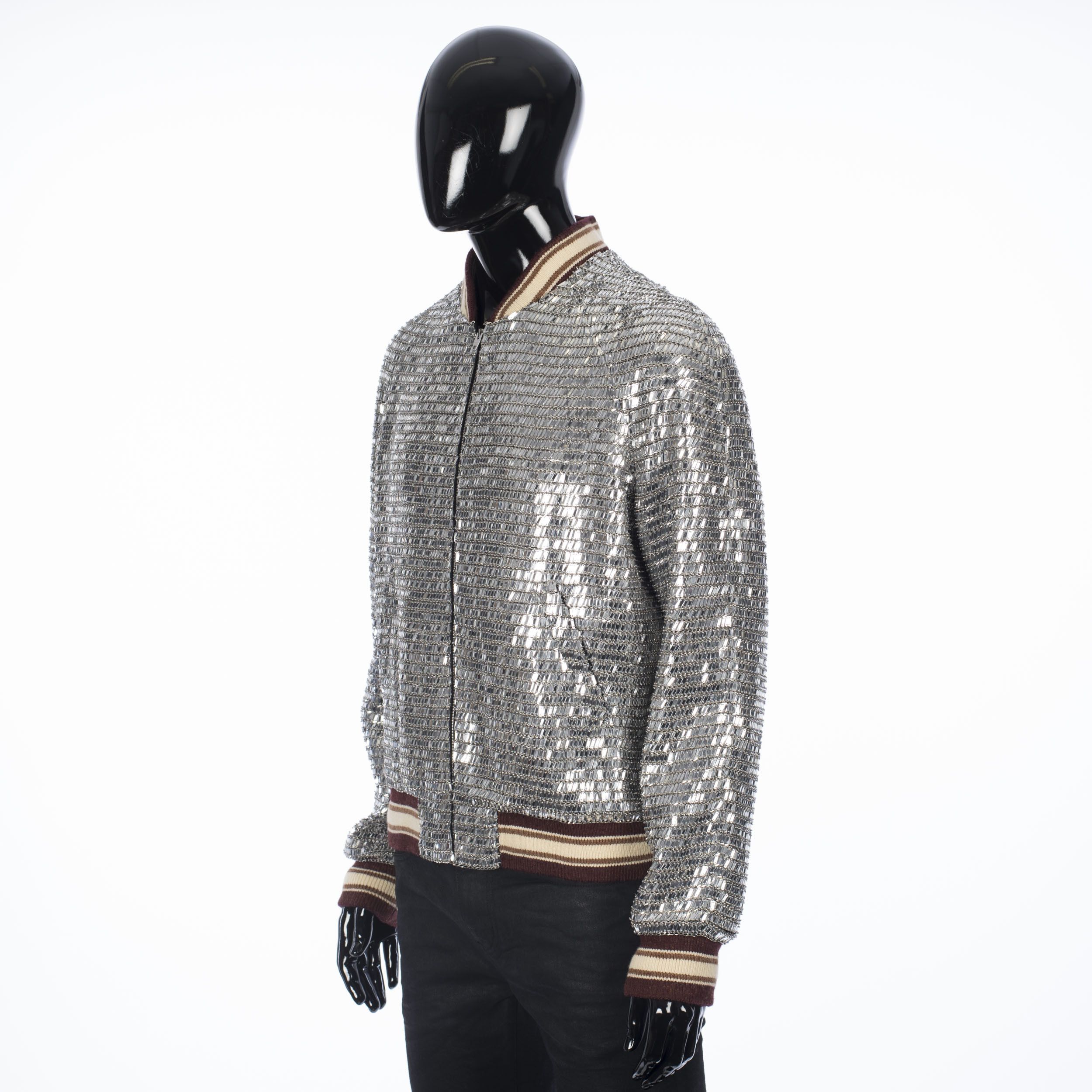 Celine × Hedi Slimane Embroidered Teddy Jacket From Fashion Show Size US M / EU 48-50 / 2 - 4 Thumbnail