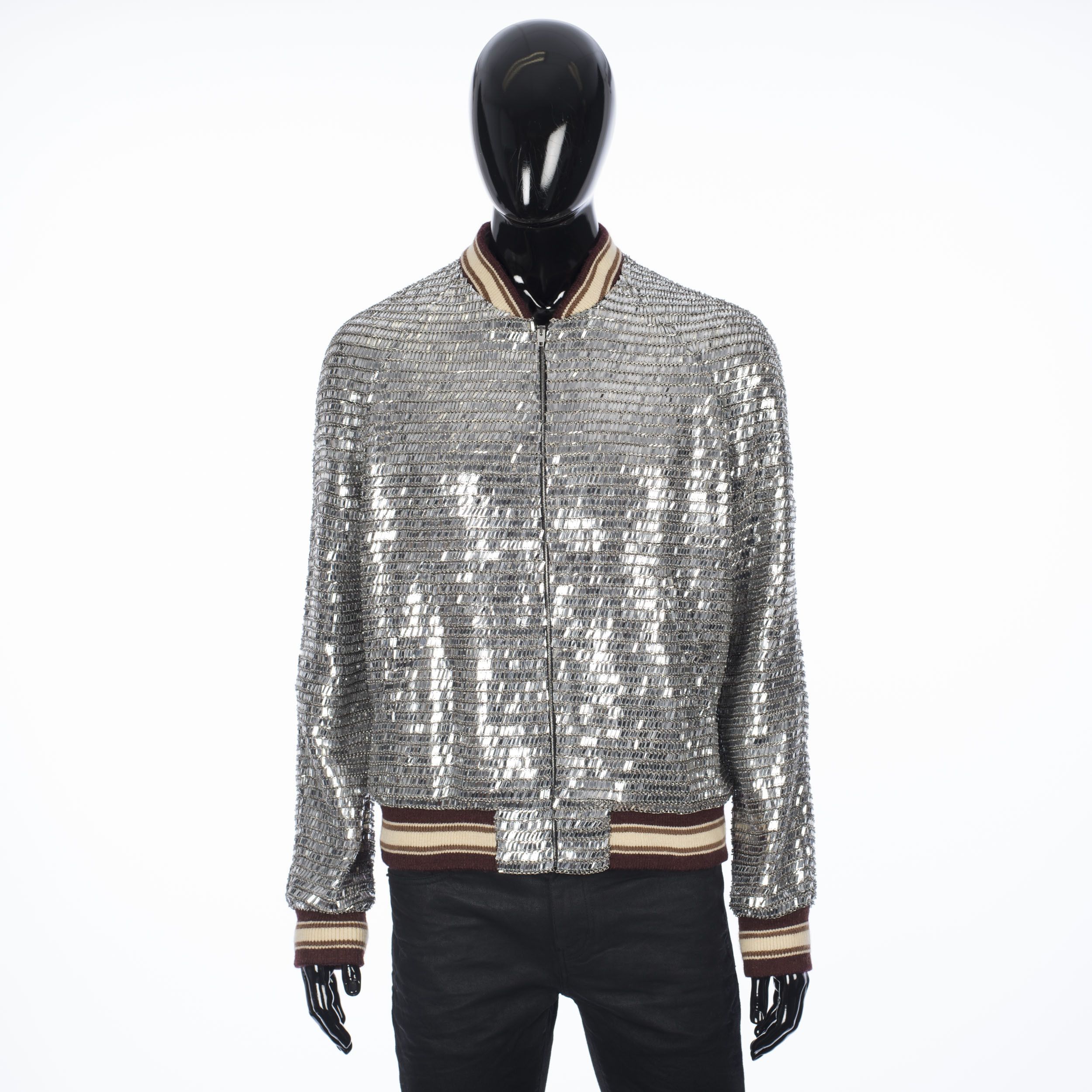 Celine × Hedi Slimane Embroidered Teddy Jacket From Fashion Show Size US M / EU 48-50 / 2 - 3 Thumbnail