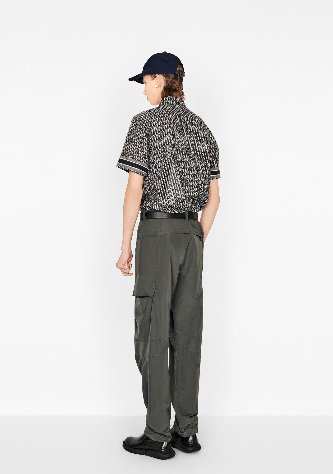 Dior × Kim Jones Anthracite Gray Technical Cotton Ripstop Cargo Pants Size US 32 / EU 48 - 2 Thumbnail