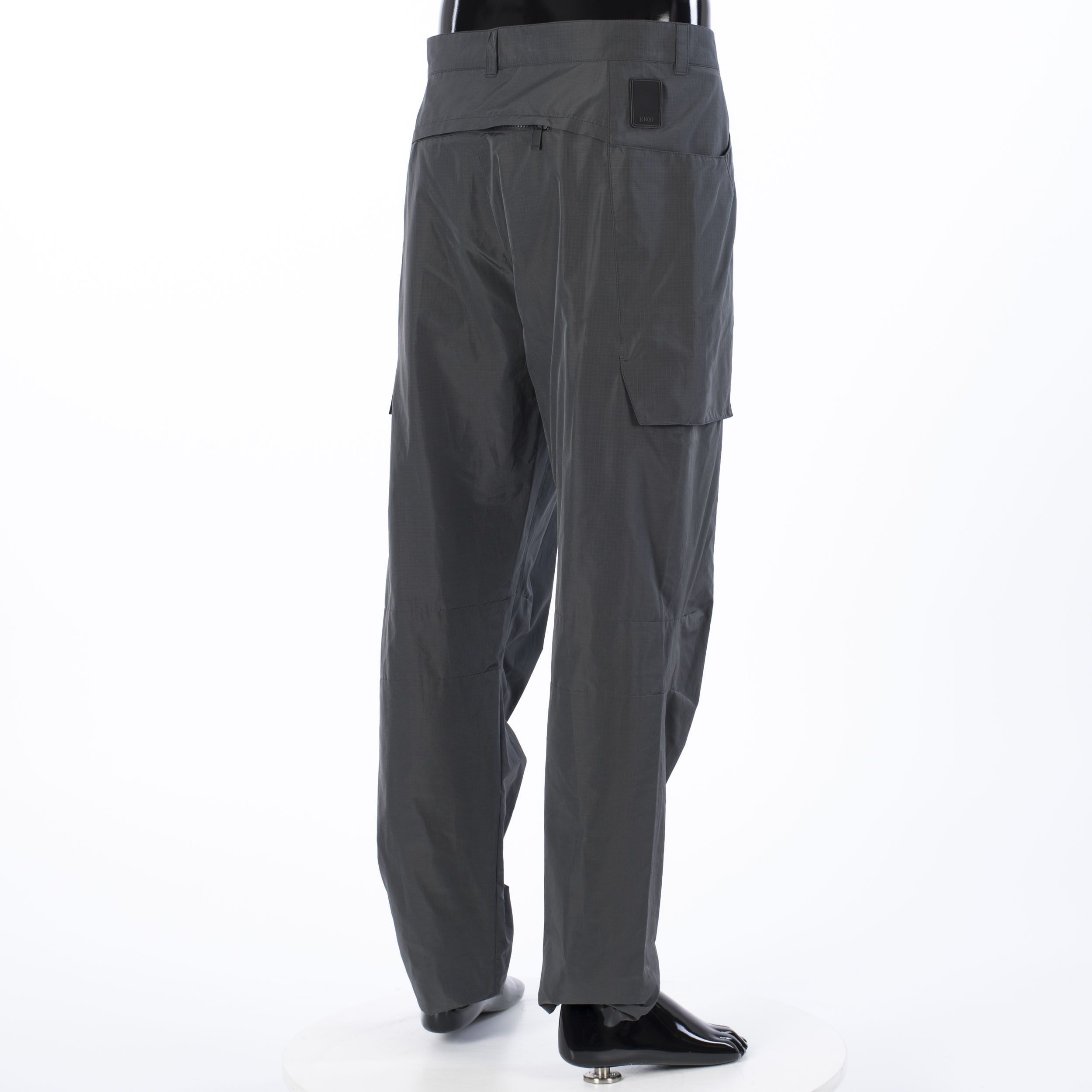 Dior × Kim Jones Anthracite Gray Technical Cotton Ripstop Cargo Pants Size US 32 / EU 48 - 6 Thumbnail