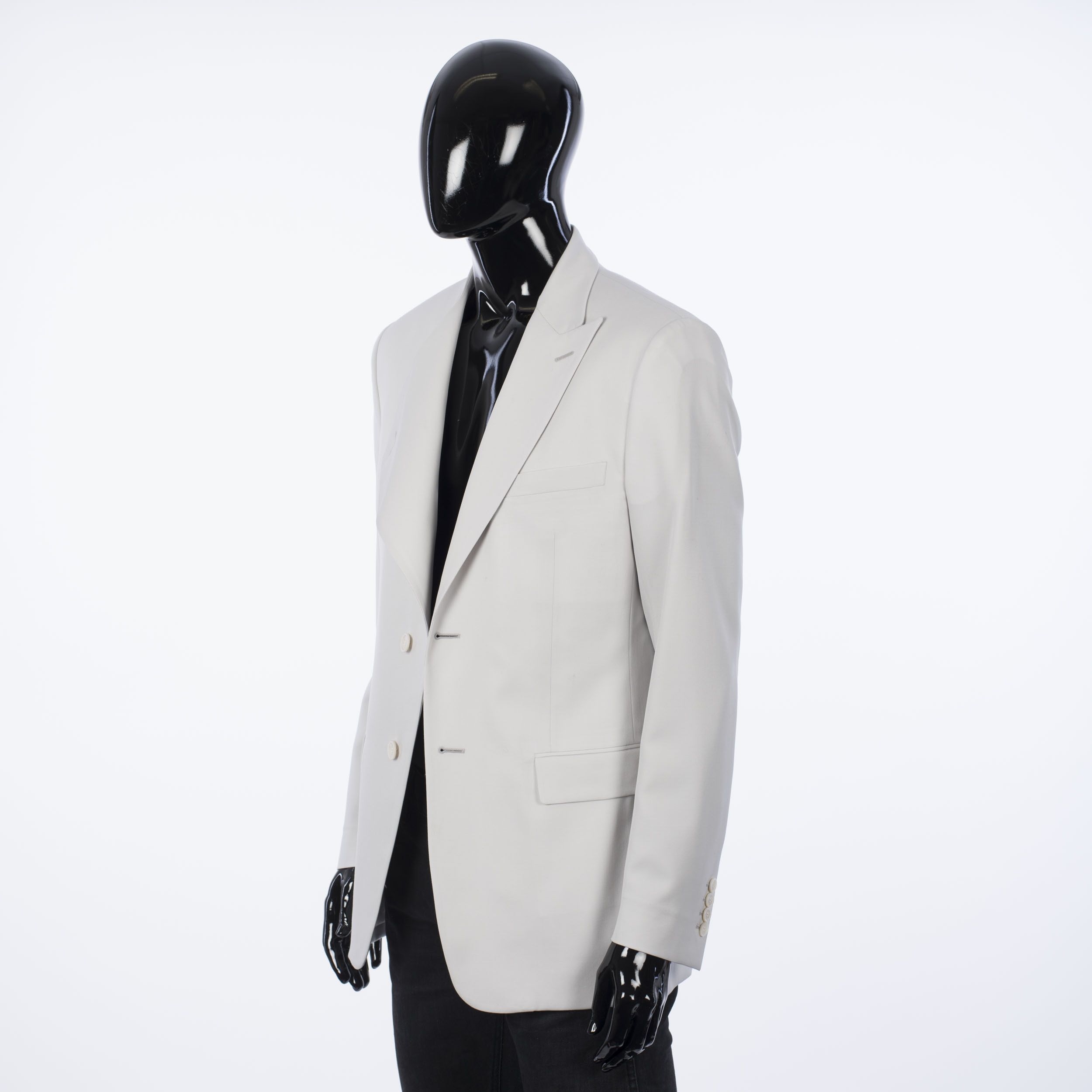 Dior × Kim Jones SS20 Gray Wool Twill Jacket With Asymmetric Collar Size 40R - 4 Thumbnail
